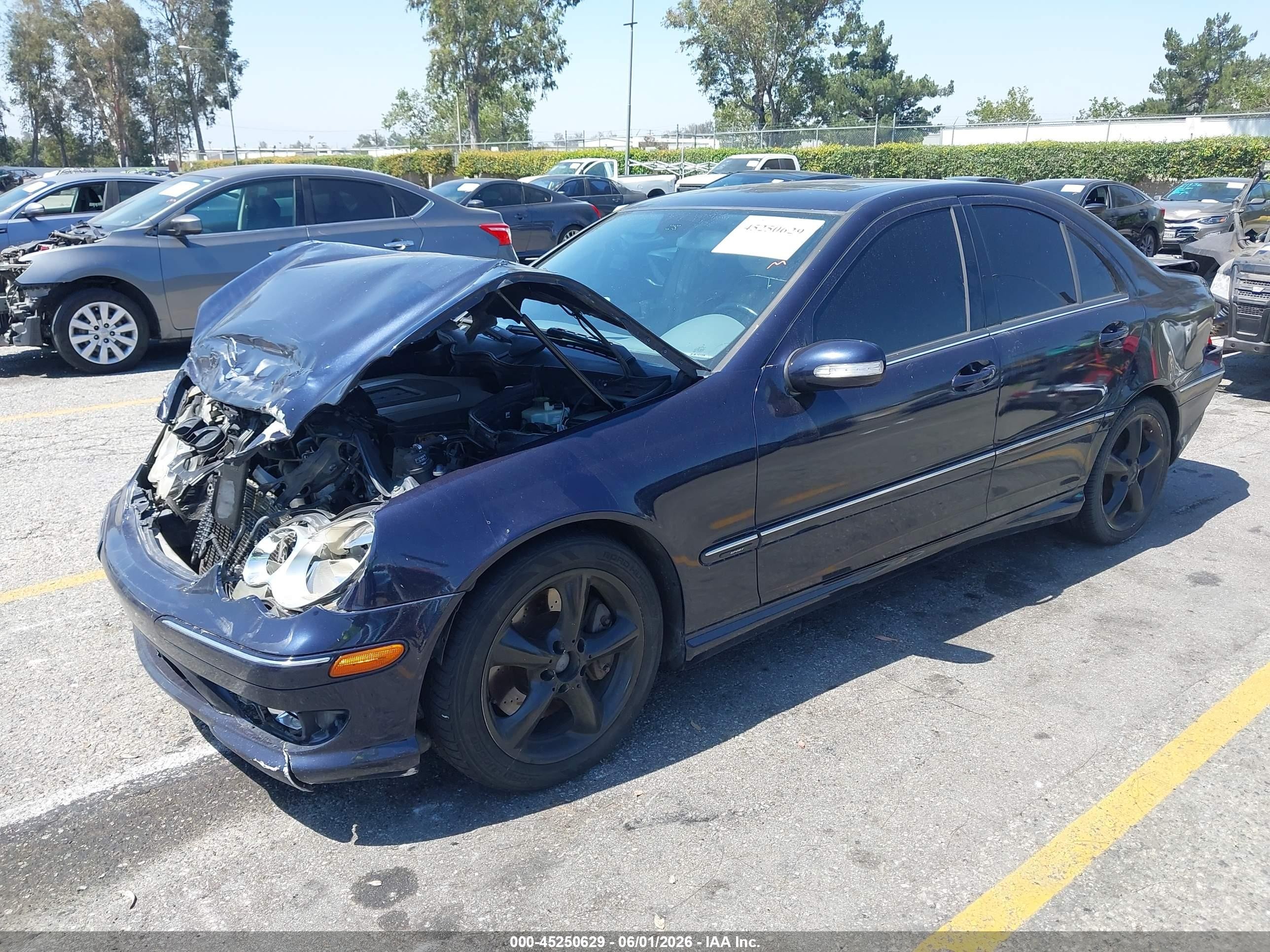 2006 Mercedes-benz C-class Sport Blue vin: WDBRF52H16F742403