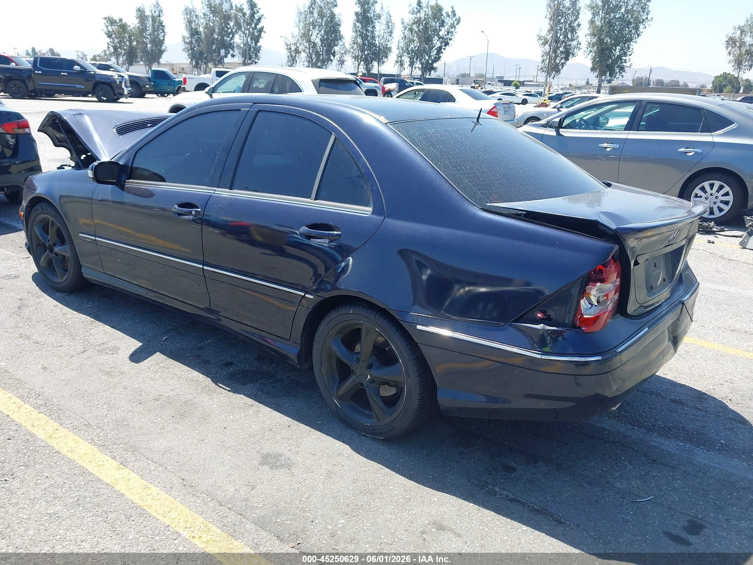 2006 Mercedes-benz C-class Sport Blue vin: WDBRF52H16F742403