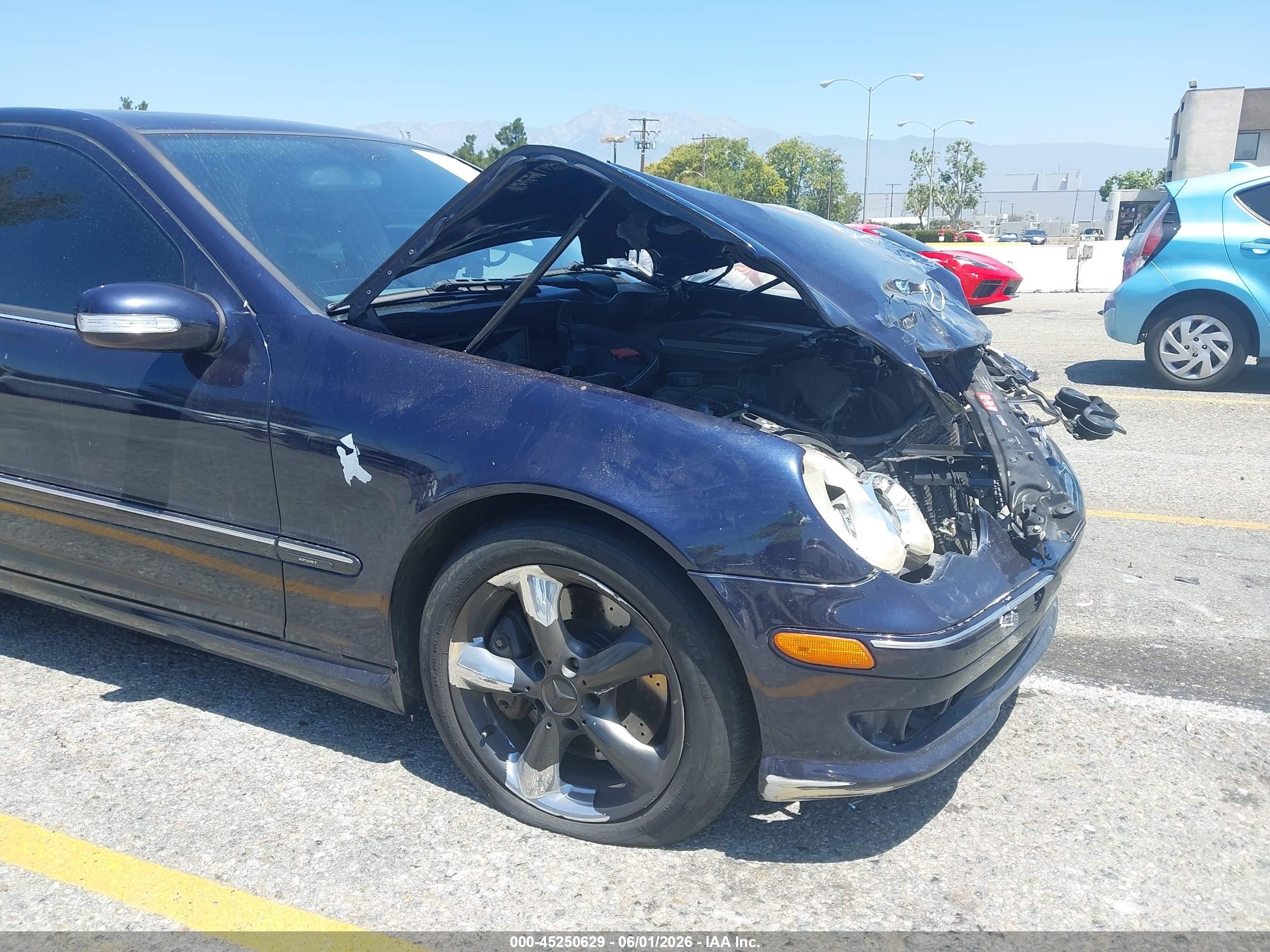 2006 Mercedes-benz C-class Sport Blue vin: WDBRF52H16F742403