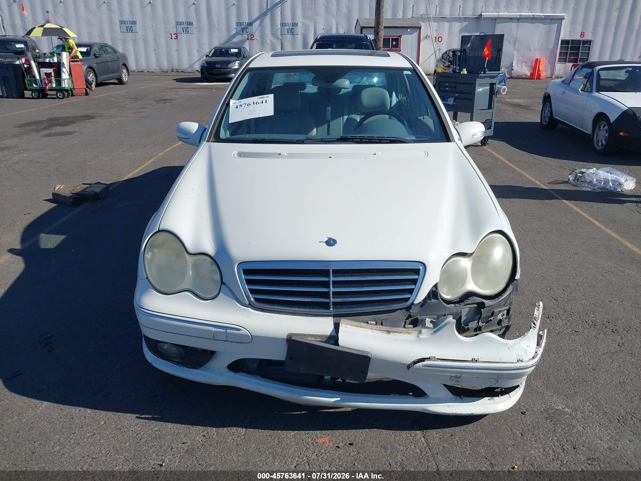 2006 Mercedes-benz C 230 Sport White vin: WDBRF52H16F800736