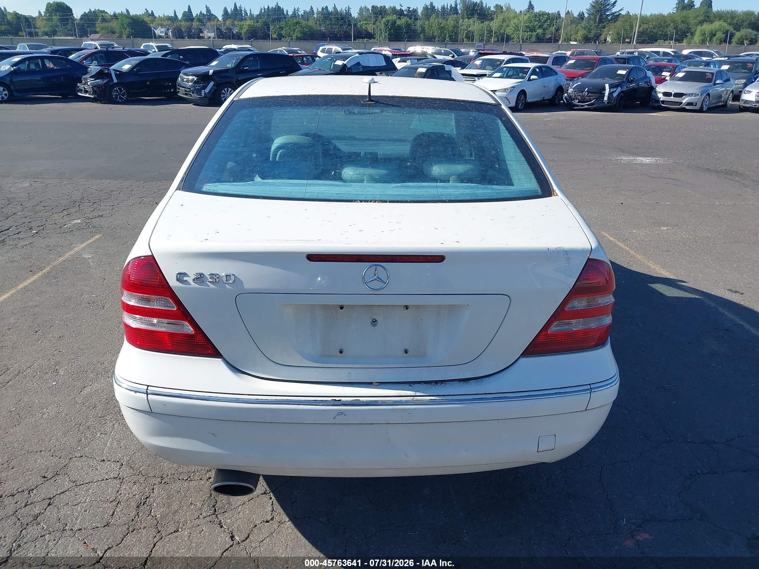 2006 Mercedes-benz C 230 Sport White vin: WDBRF52H16F800736