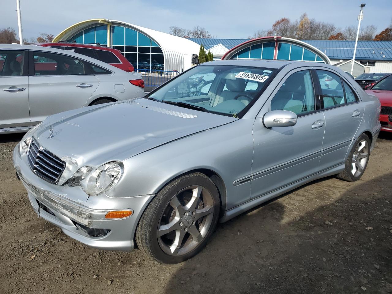 2007 Mercedes-benz C 230 Silver vin: WDBRF52H17F843412