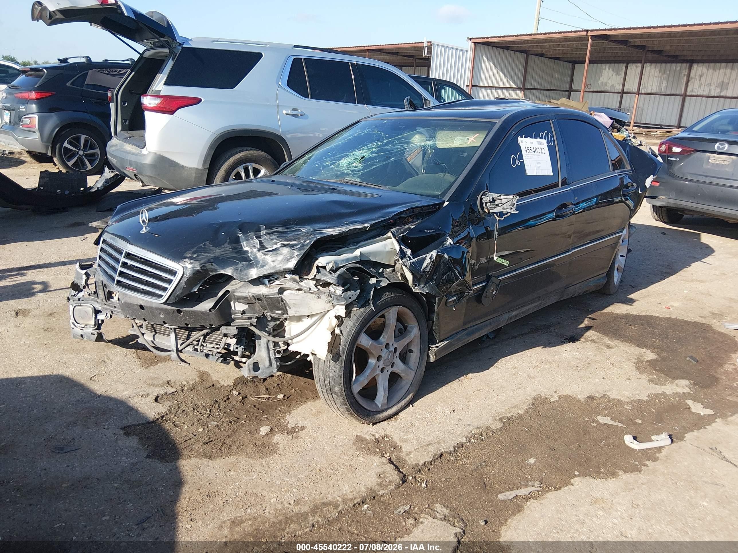 2007 Mercedes-benz C 230 Sport Black vin: WDBRF52H17F919520