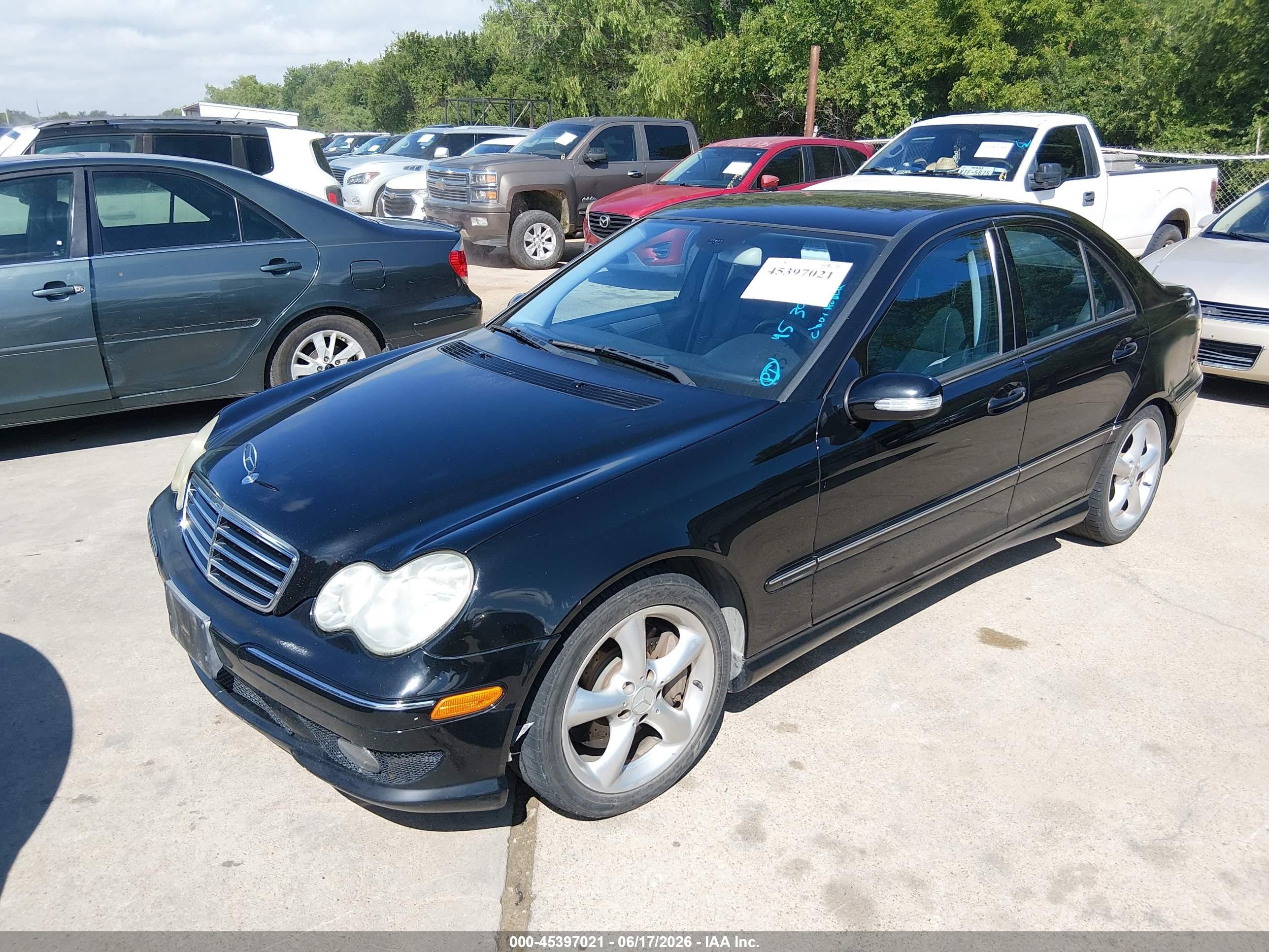 2006 Mercedes-benz C 230 Sport Черный vin: WDBRF52H26F731264