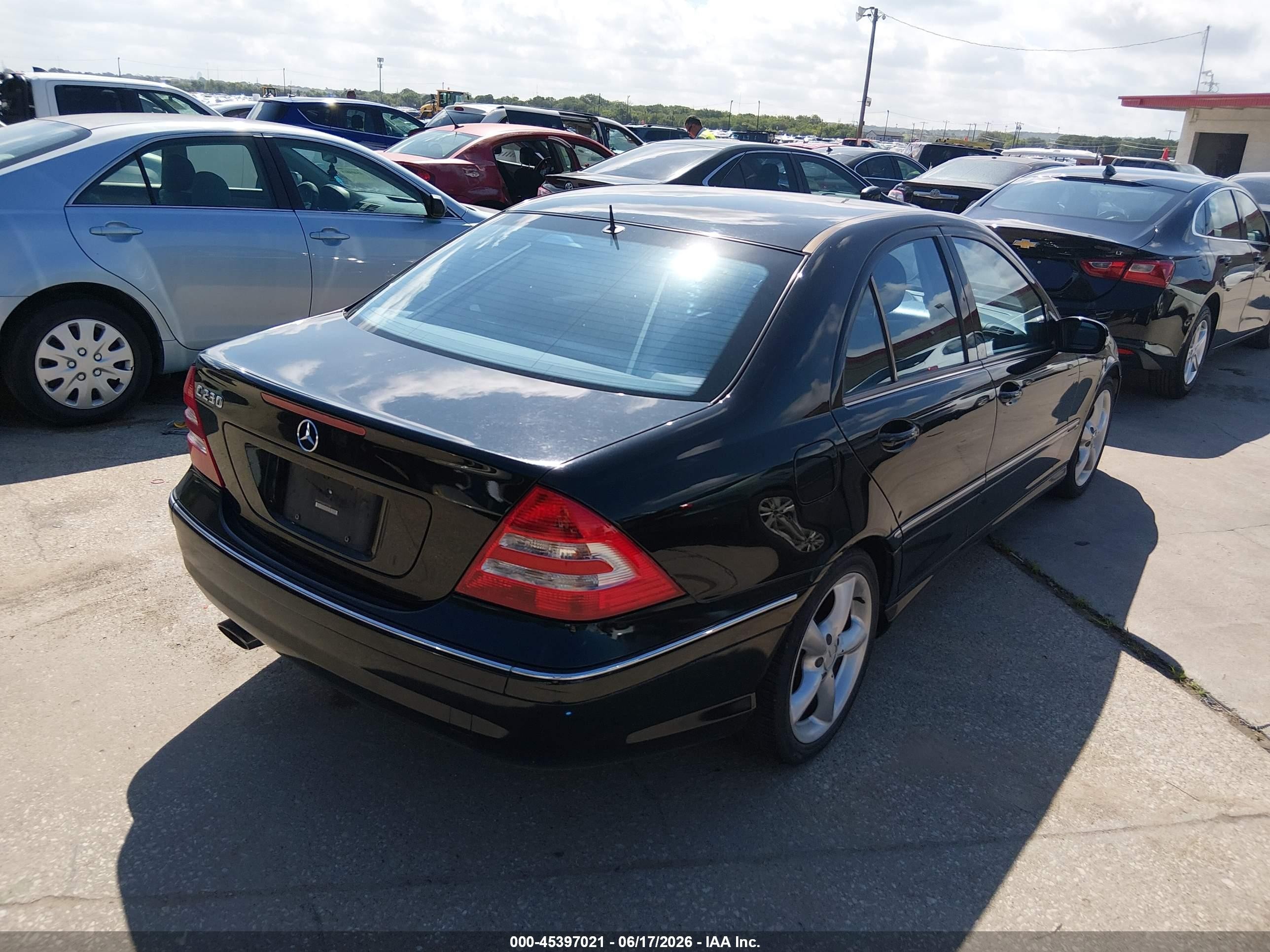 2006 Mercedes-benz C 230 Sport Черный vin: WDBRF52H26F731264