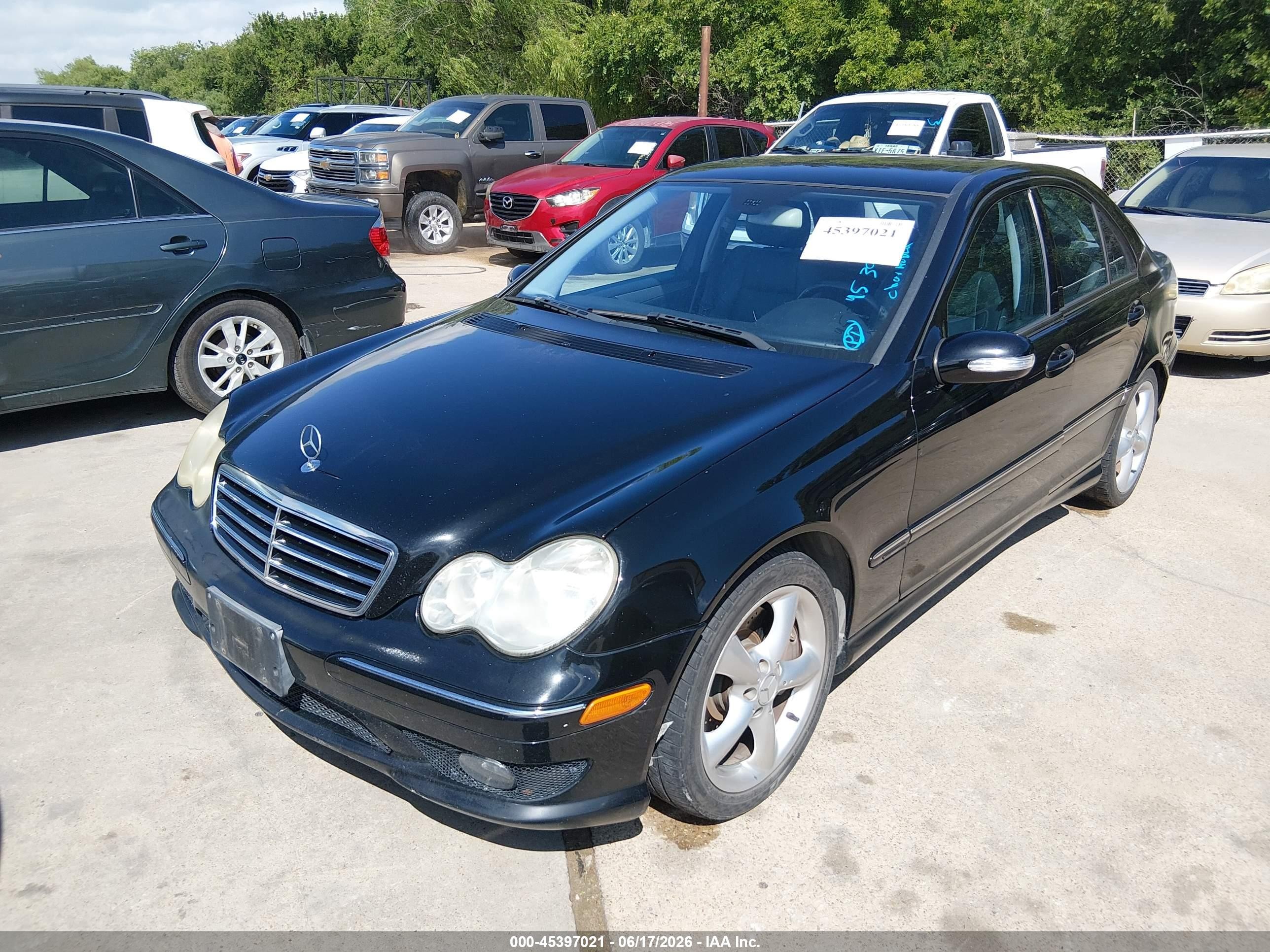 2006 Mercedes-benz C 230 Sport Черный vin: WDBRF52H26F731264