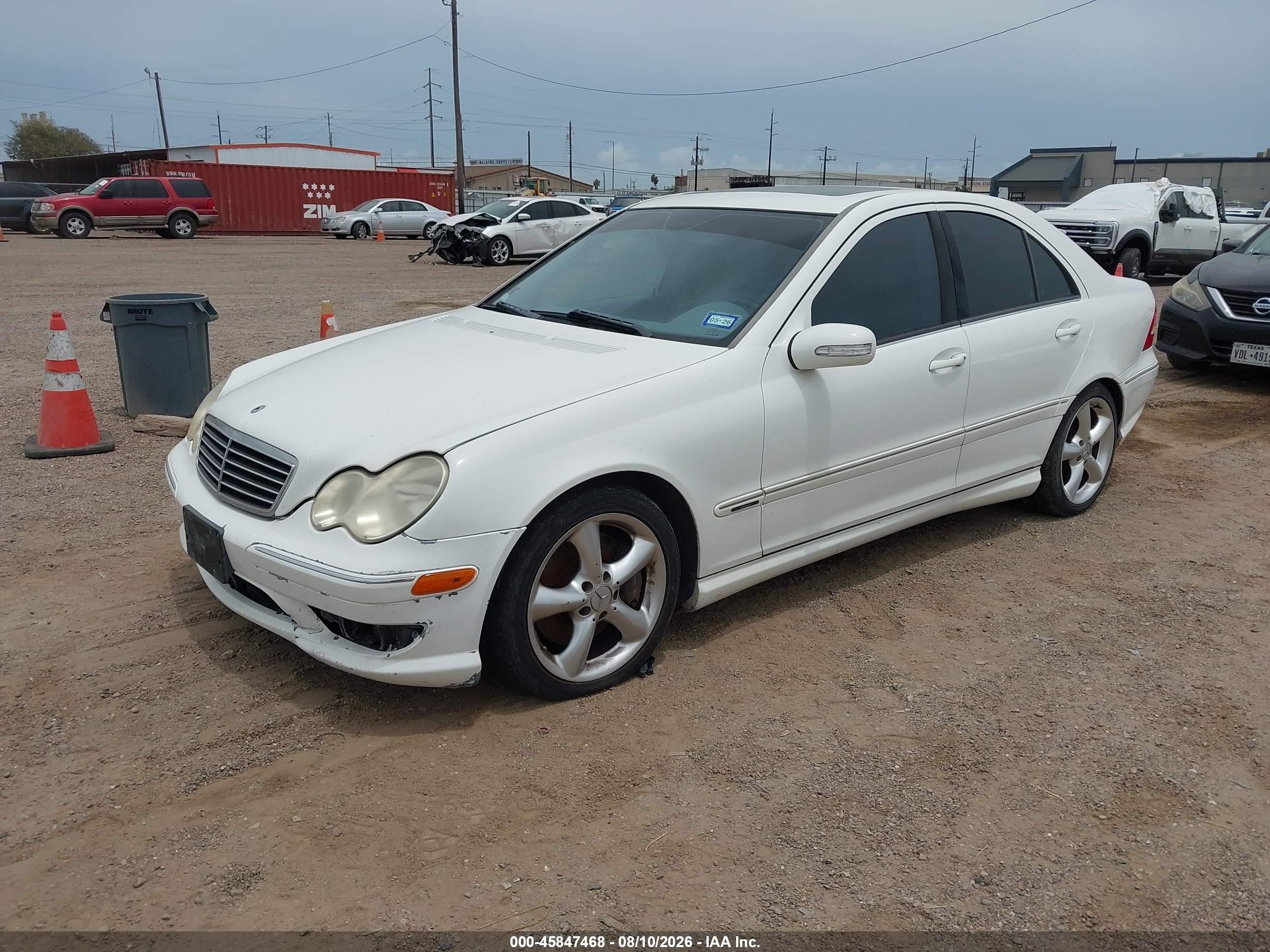 2006 Mercedes-benz C 230 Sport White vin: WDBRF52H26F752986
