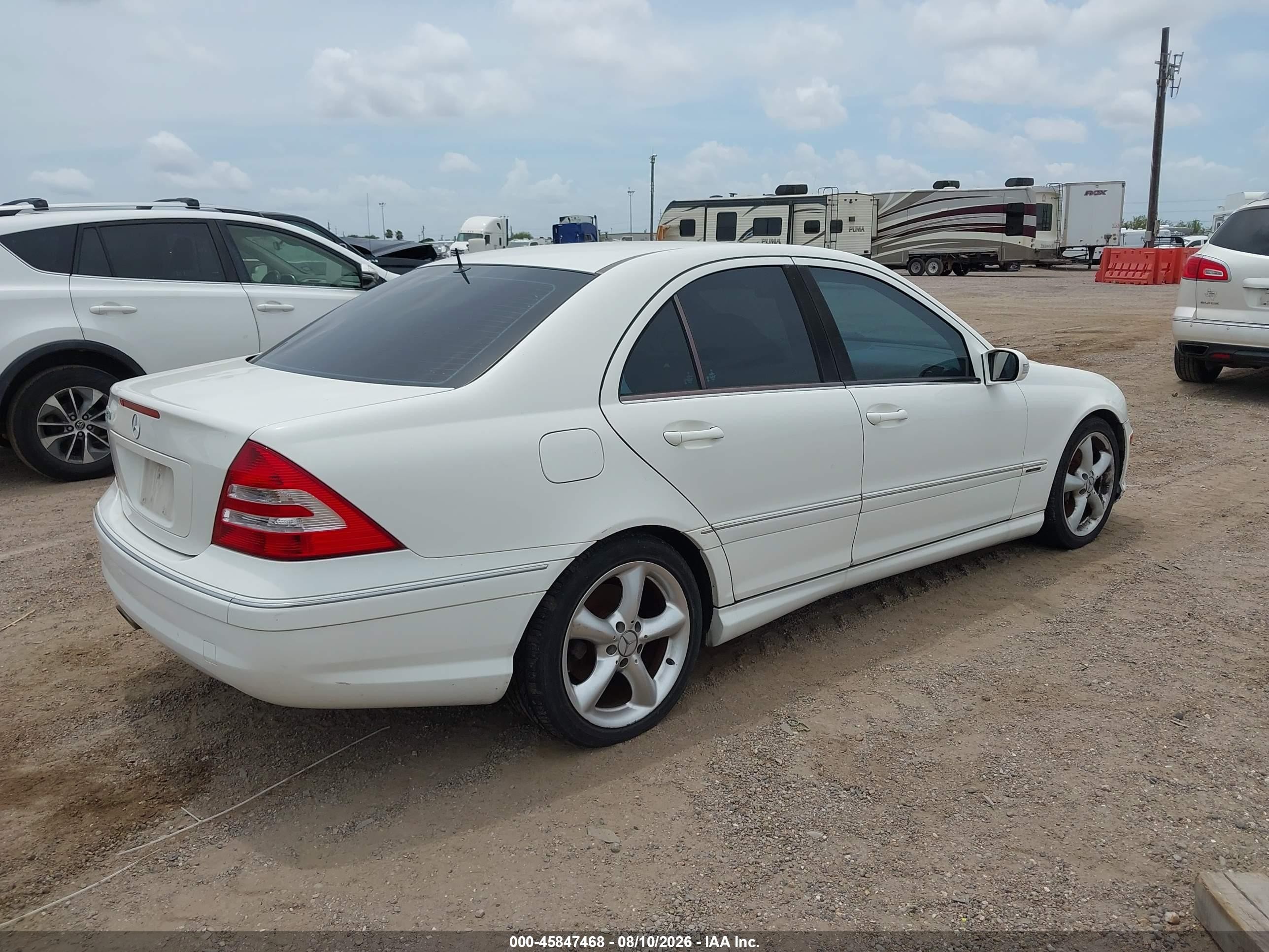 2006 Mercedes-benz C 230 Sport White vin: WDBRF52H26F752986