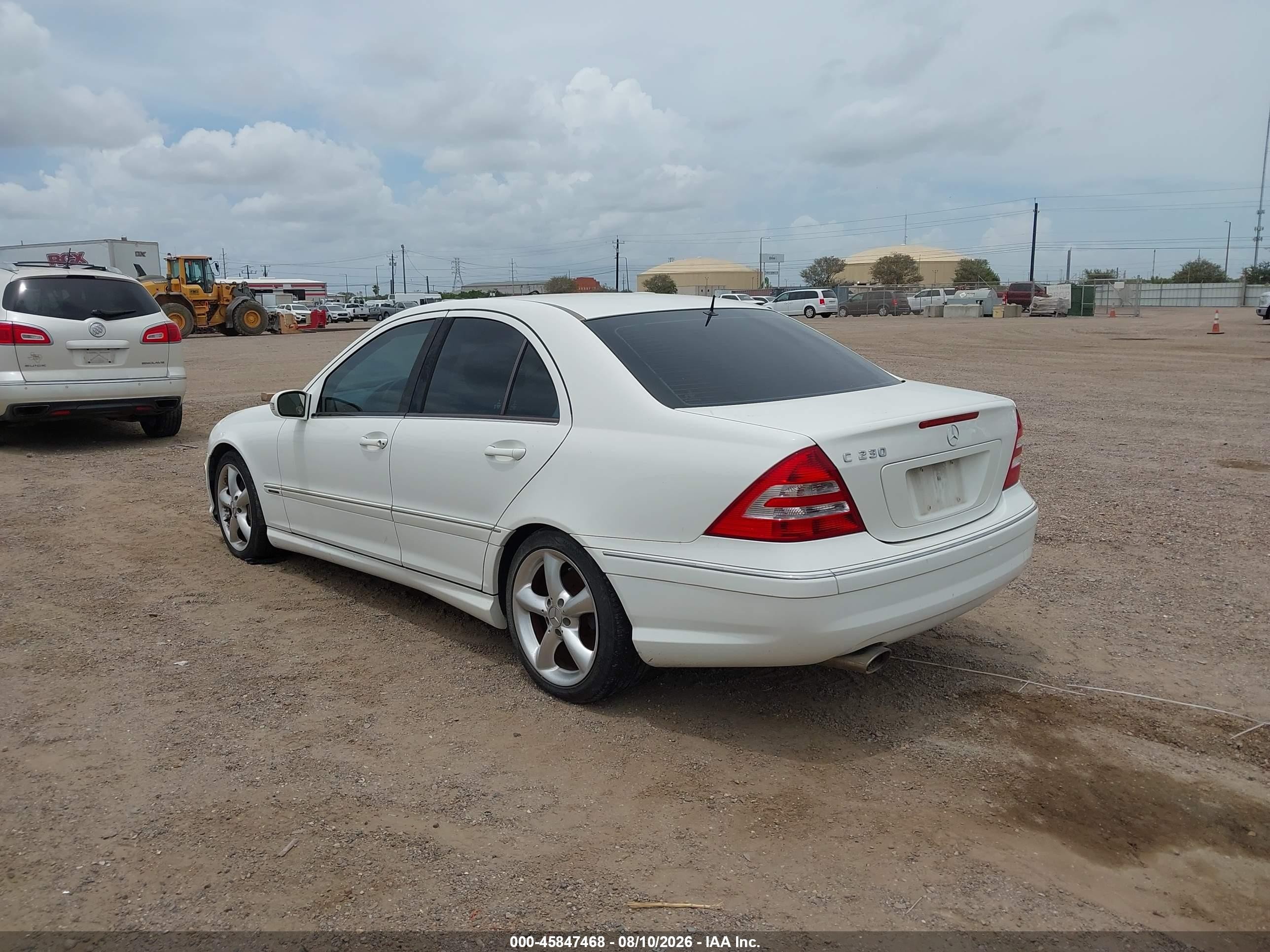 2006 Mercedes-benz C 230 Sport White vin: WDBRF52H26F752986