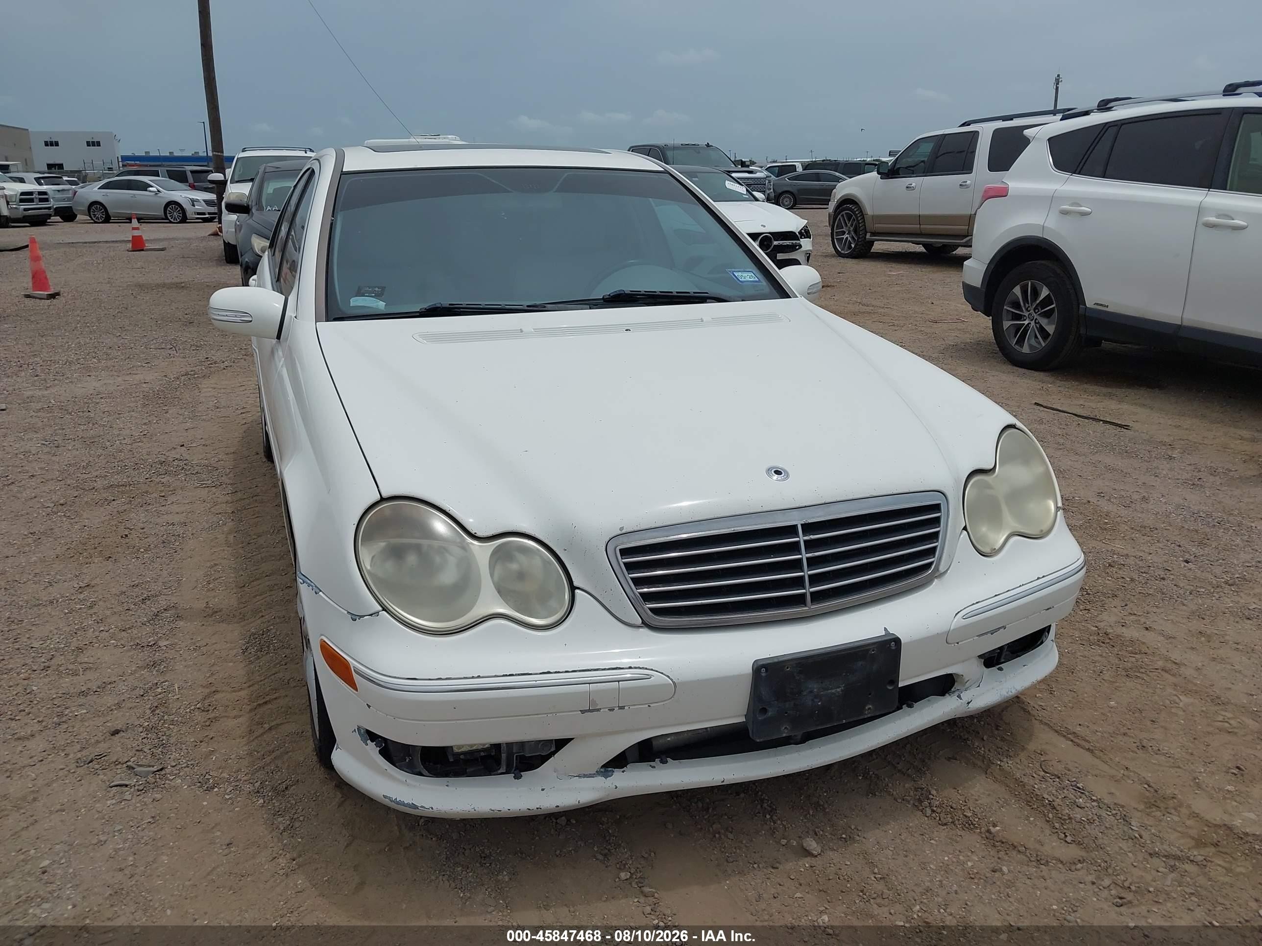 2006 Mercedes-benz C 230 Sport White vin: WDBRF52H26F752986