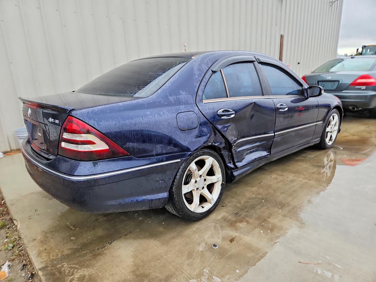 2007 Mercedes-benz C 230 Синий vin: WDBRF52H27F905934