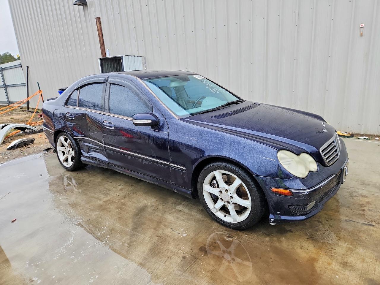 2007 Mercedes-benz C 230 Синий vin: WDBRF52H27F905934