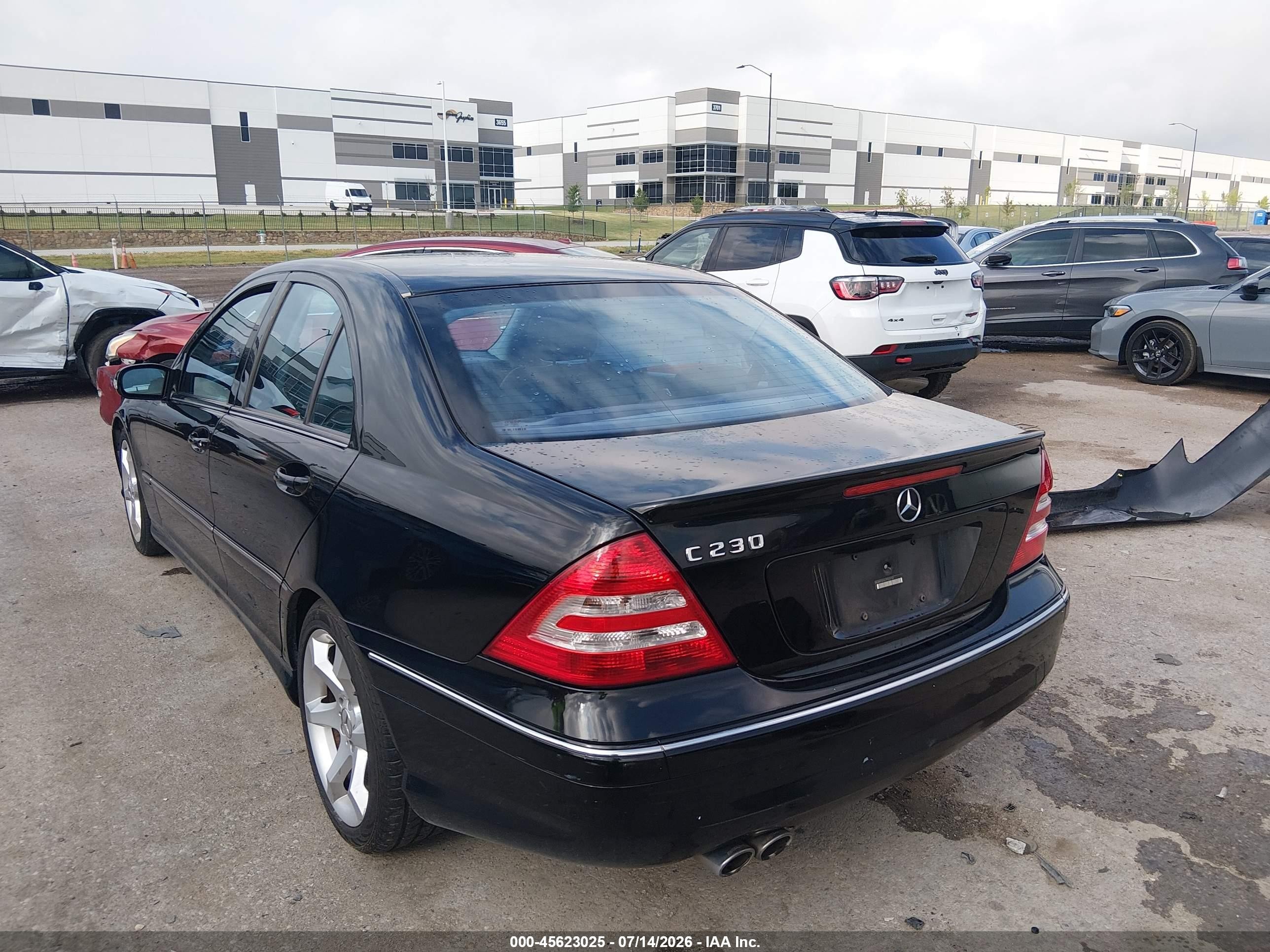 2007 Mercedes-benz C 230 Sport Black vin: WDBRF52H27F922152