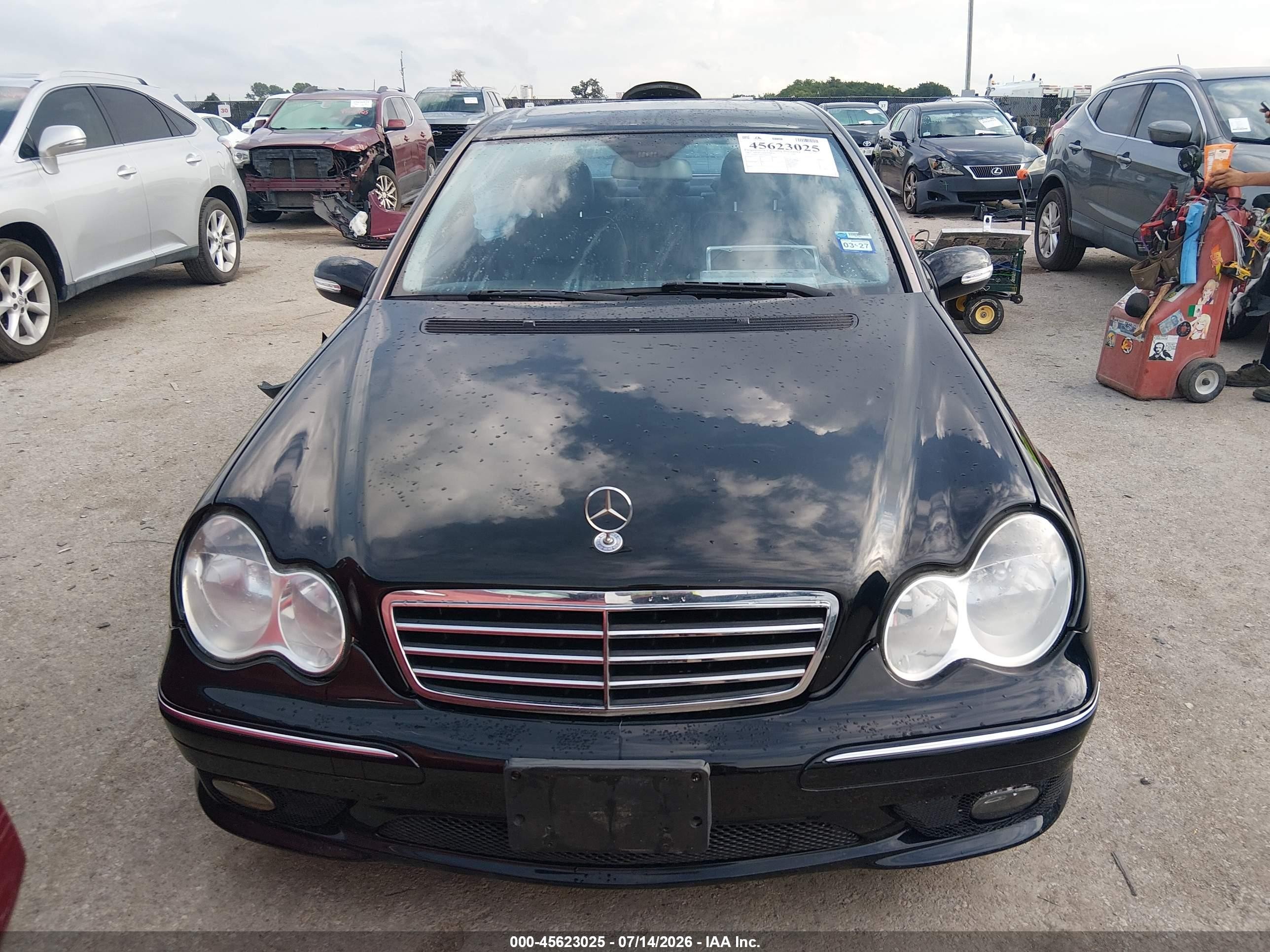 2007 Mercedes-benz C 230 Sport Black vin: WDBRF52H27F922152