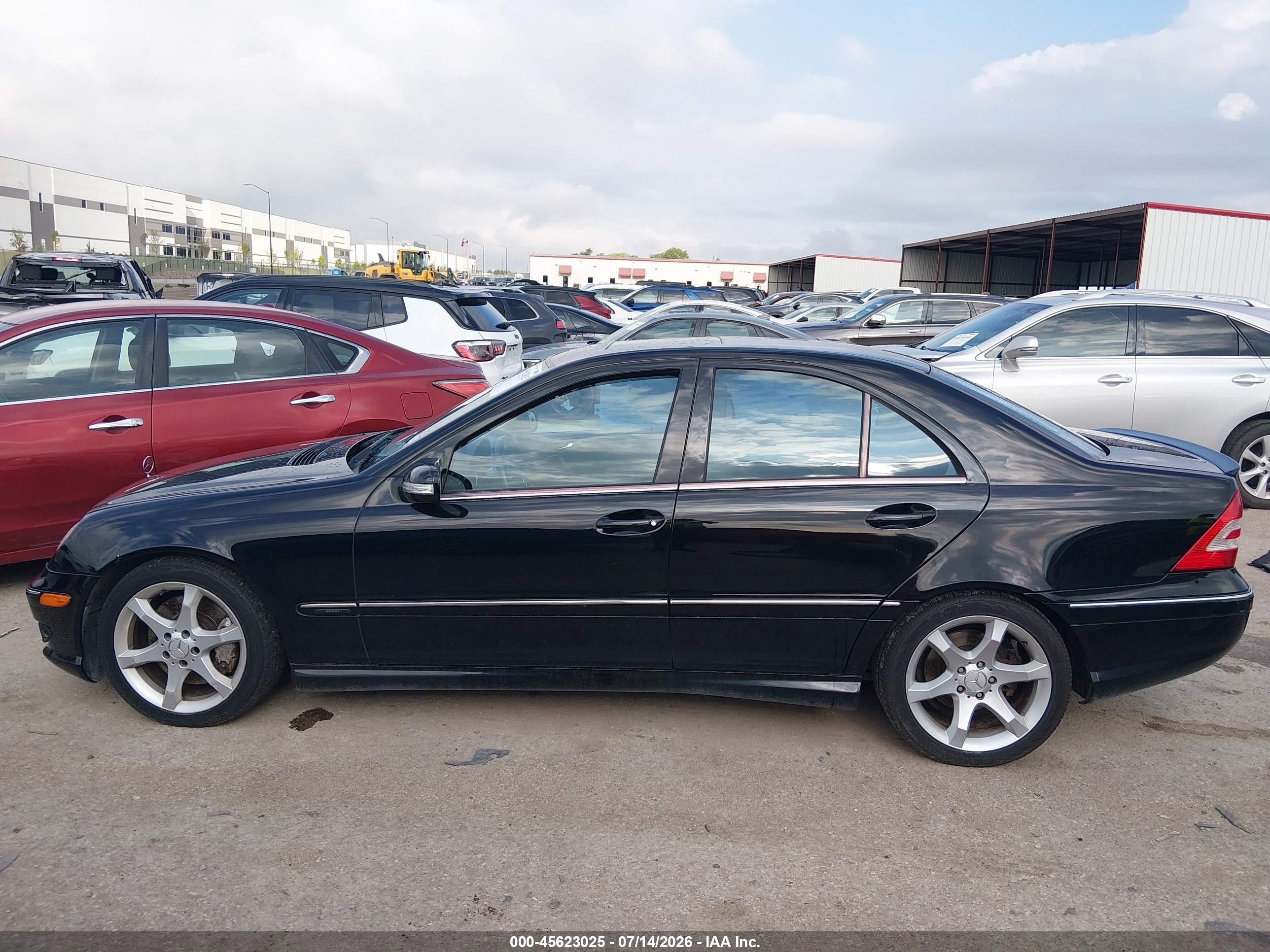 2007 Mercedes-benz C 230 Sport Black vin: WDBRF52H27F922152