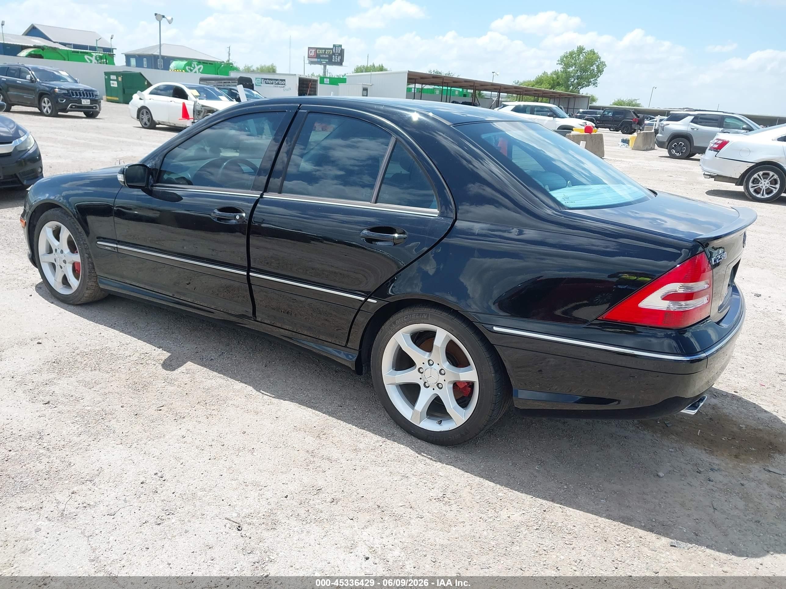 2007 Mercedes-benz C 230 Sport Black vin: WDBRF52H27F936293