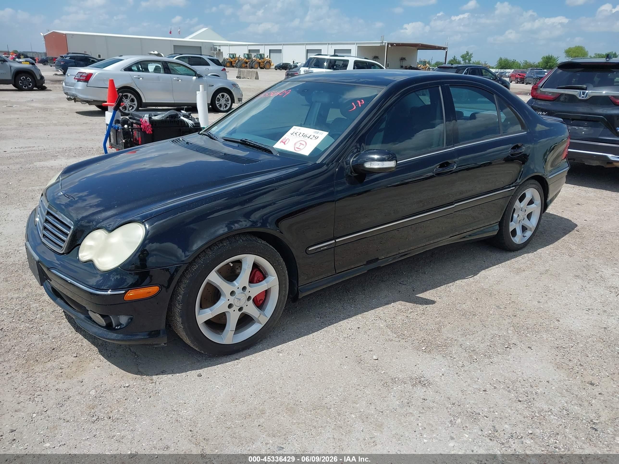 2007 Mercedes-benz C 230 Sport Black vin: WDBRF52H27F936293