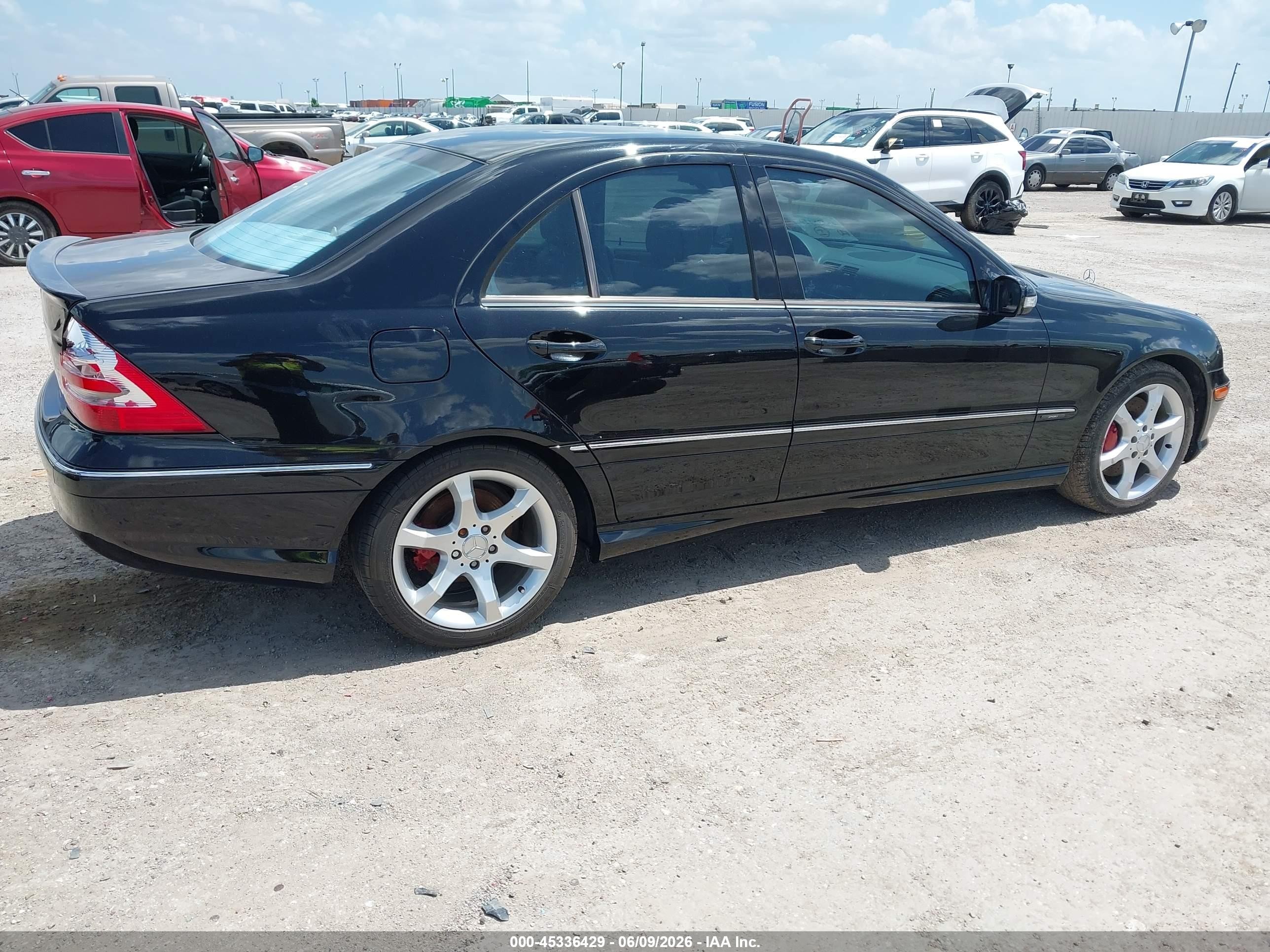 2007 Mercedes-benz C 230 Sport Black vin: WDBRF52H27F936293