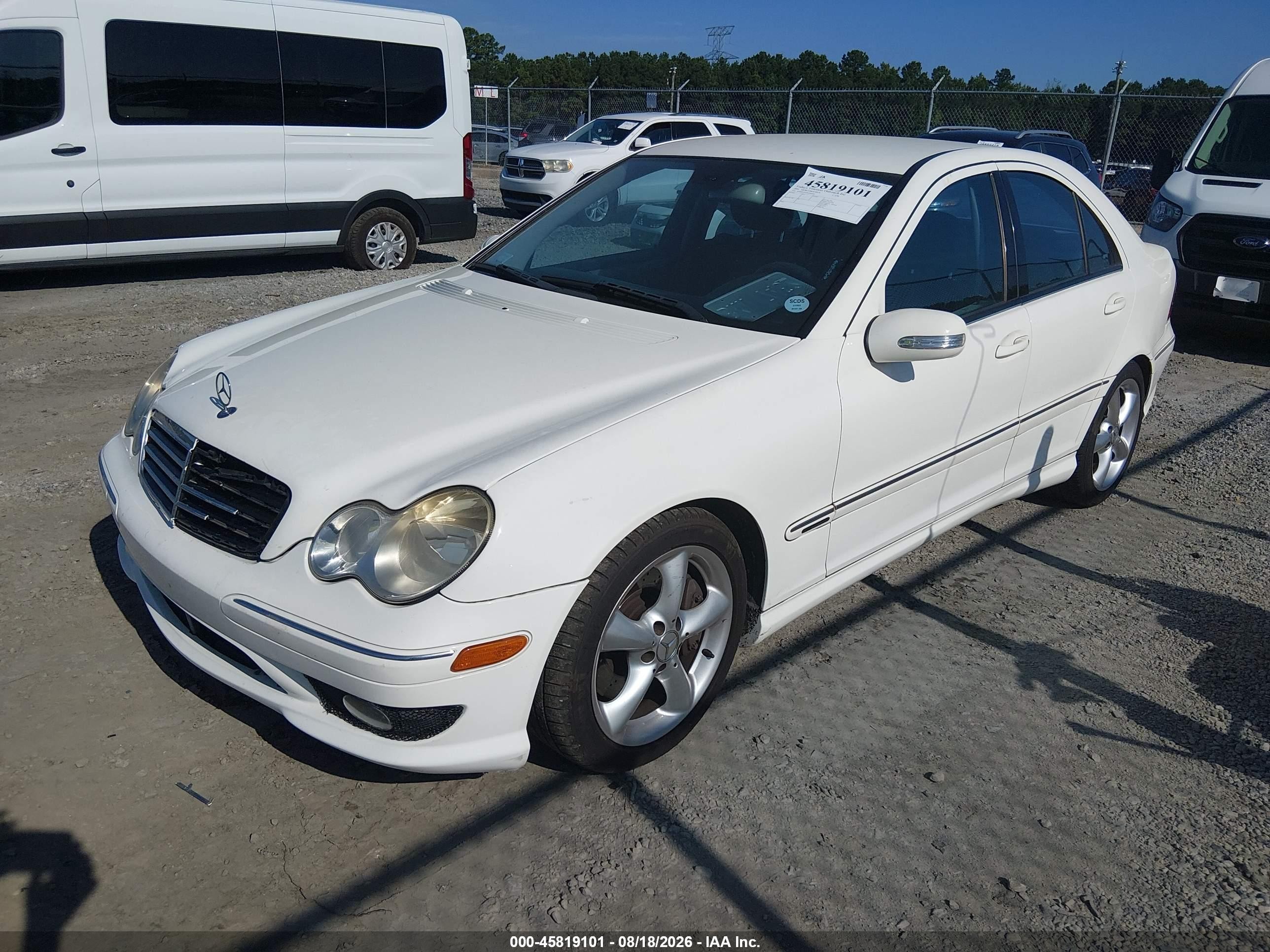 2006 Mercedes-benz C 230 Sport White vin: WDBRF52H36A866282