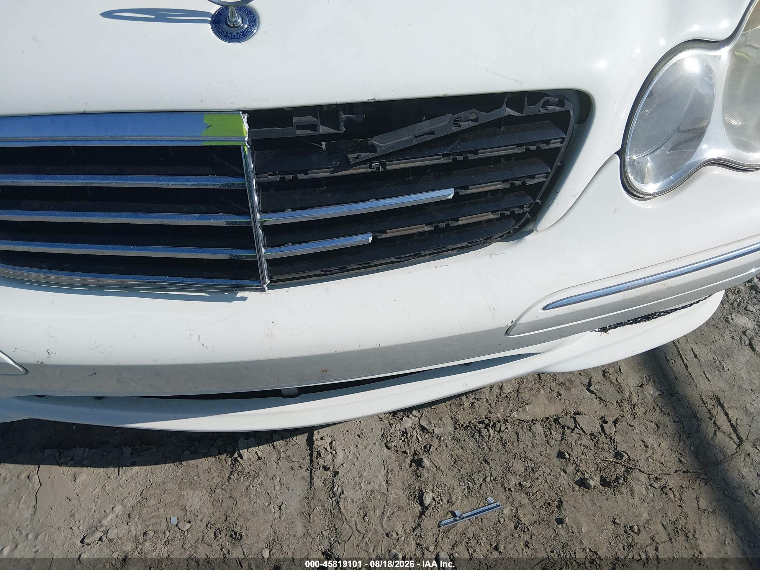 2006 Mercedes-benz C 230 Sport White vin: WDBRF52H36A866282