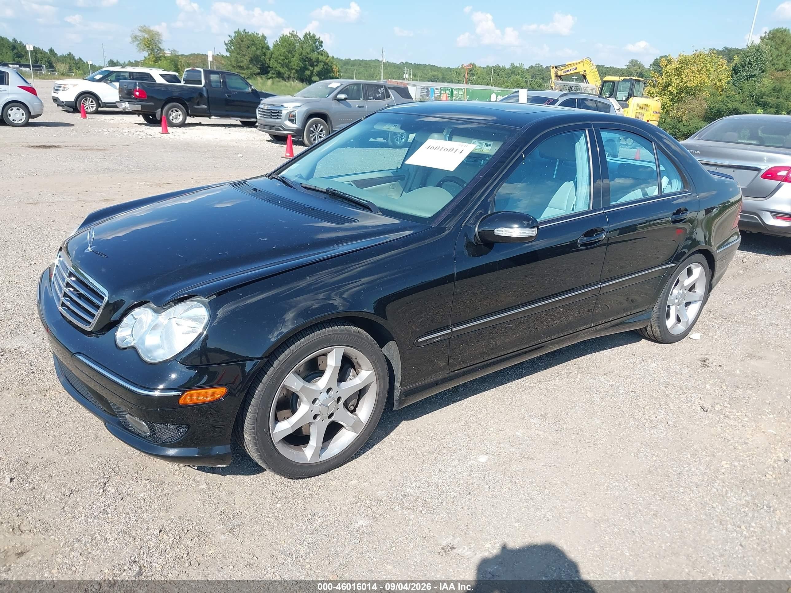 2007 Mercedes-benz C 230 Sport Черный vin: WDBRF52H37F876296