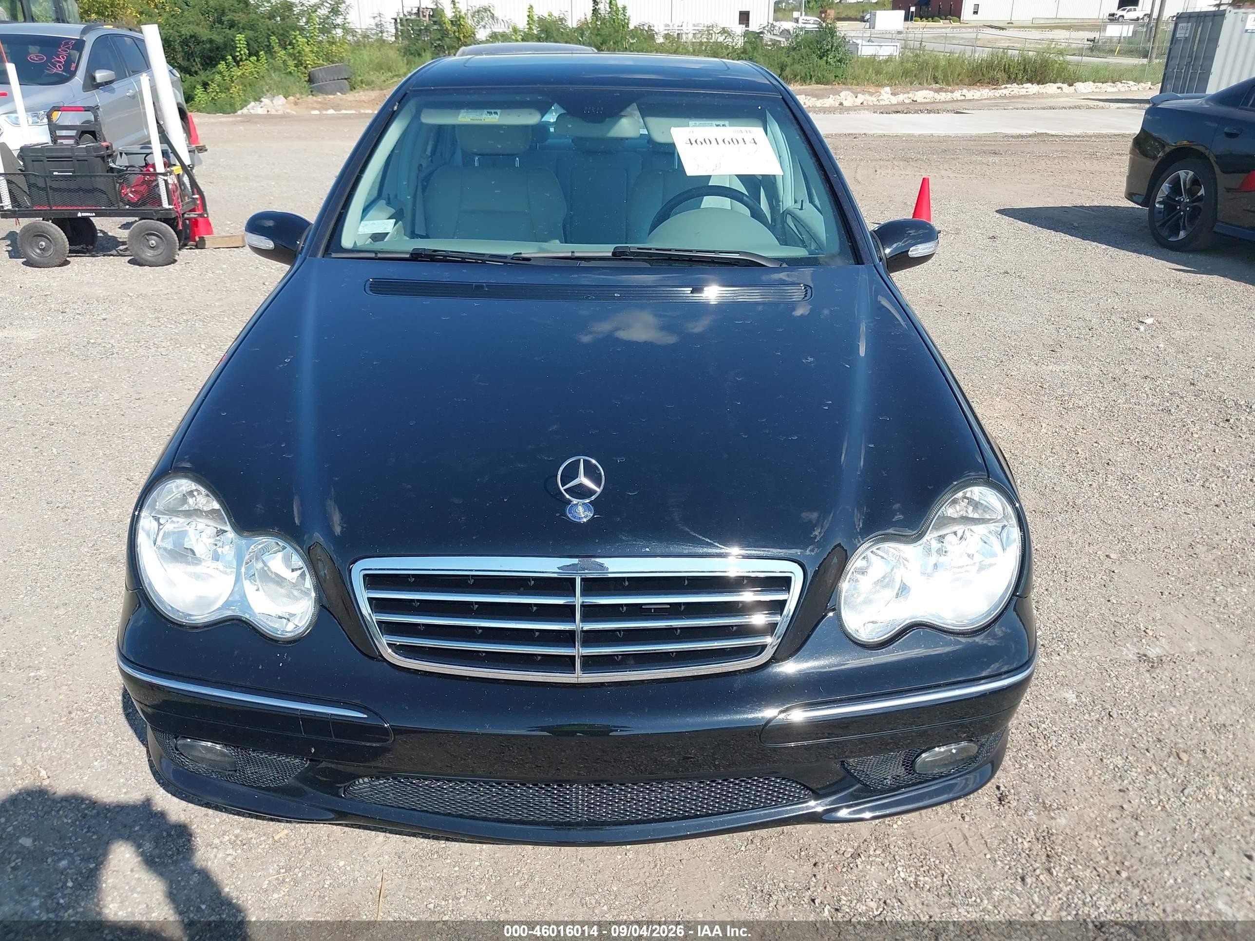 2007 Mercedes-benz C 230 Sport Черный vin: WDBRF52H37F876296
