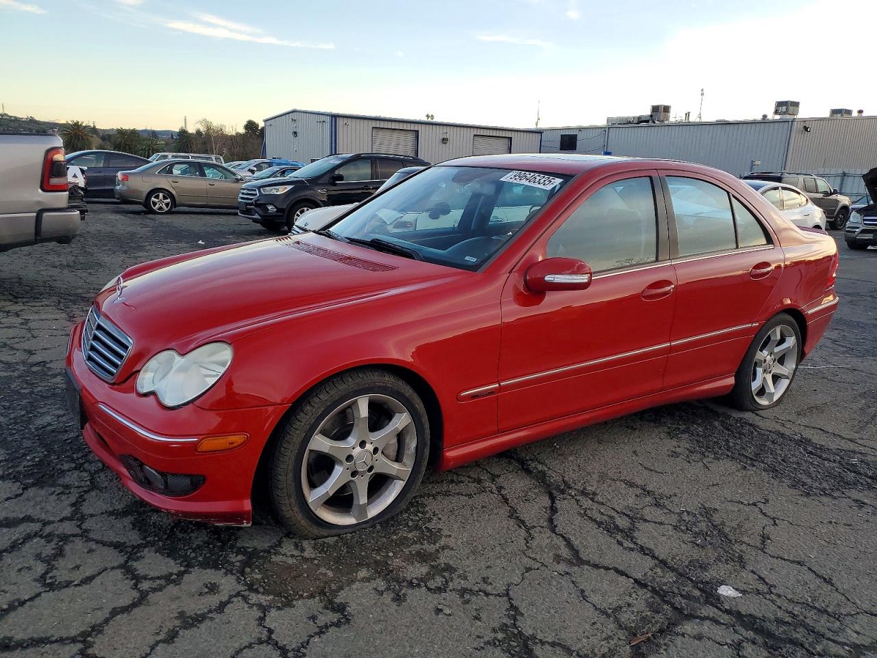 2007 Mercedes-benz C 230 Красный vin: WDBRF52H37F928042