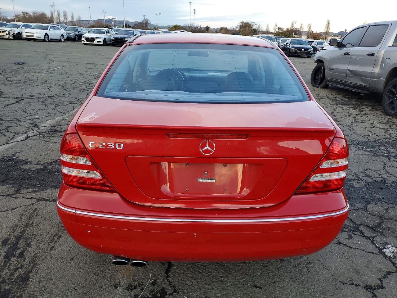 2007 Mercedes-benz C 230 Красный vin: WDBRF52H37F928042
