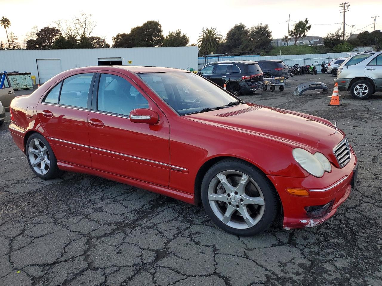 2007 Mercedes-benz C 230 Красный vin: WDBRF52H37F928042