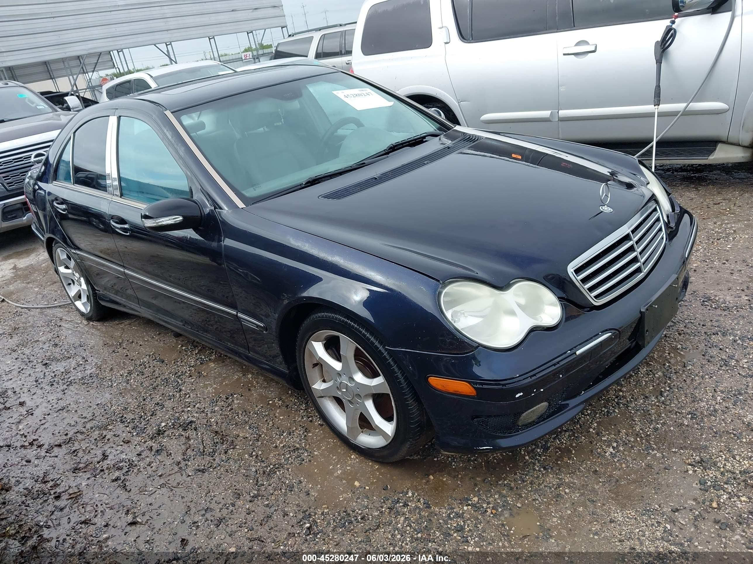 2007 Mercedes-benz C 230 Sport Black vin: WDBRF52H37F933659