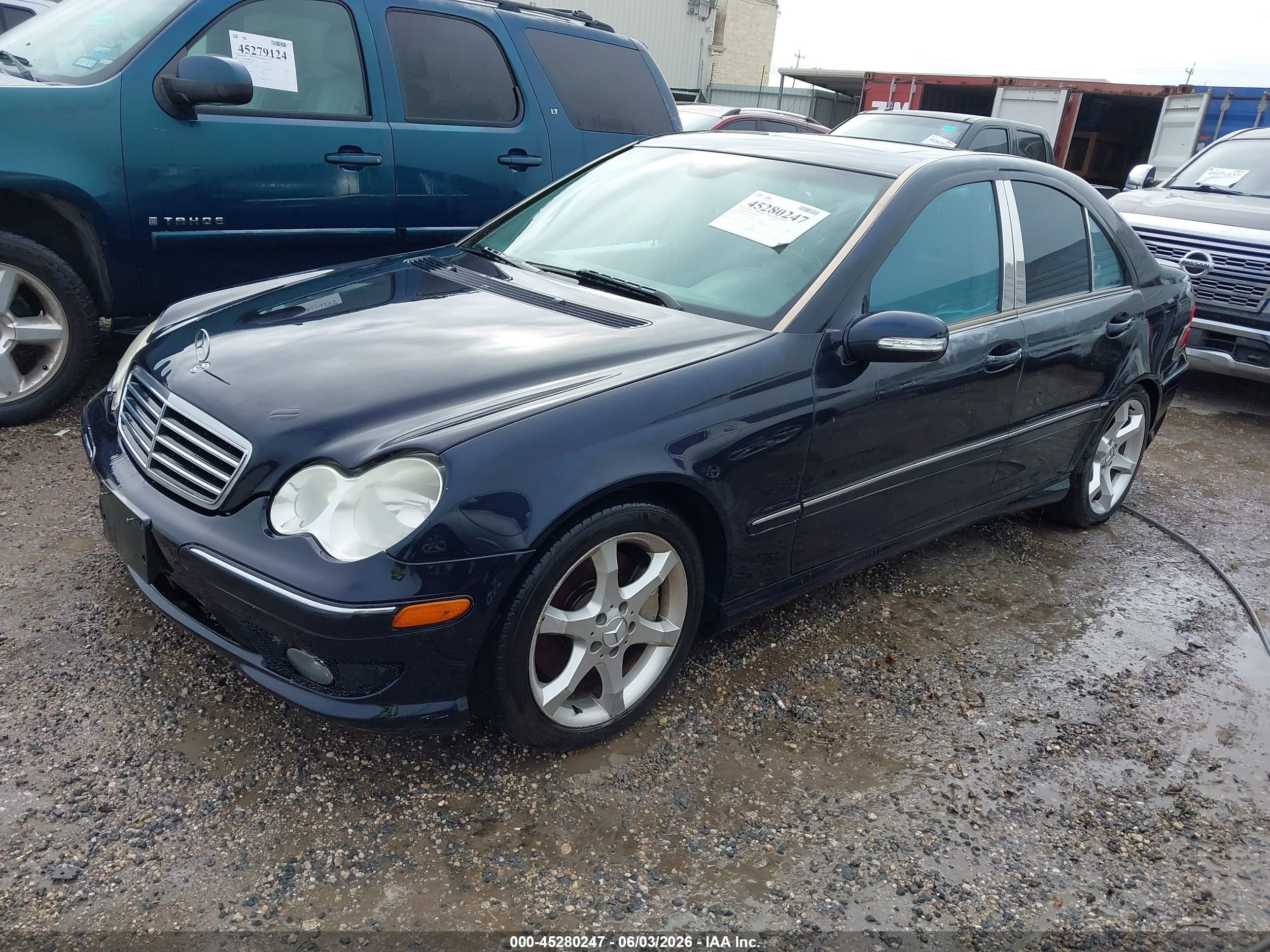 2007 Mercedes-benz C 230 Sport Black vin: WDBRF52H37F933659