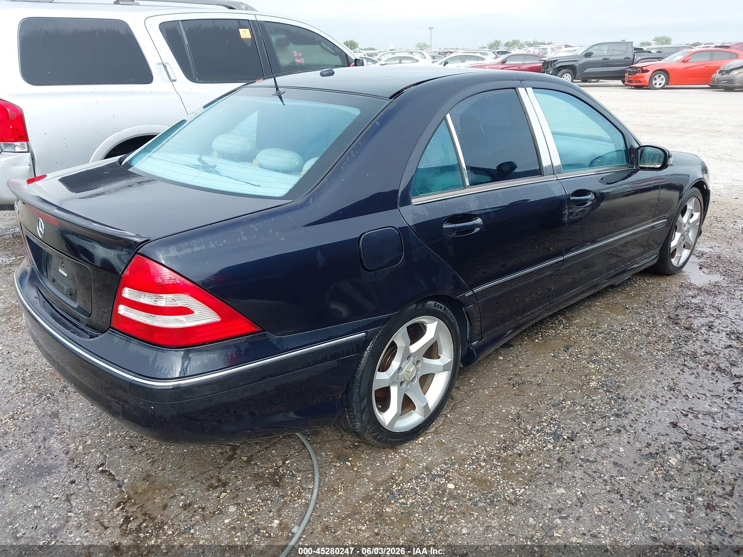 2007 Mercedes-benz C 230 Sport Black vin: WDBRF52H37F933659