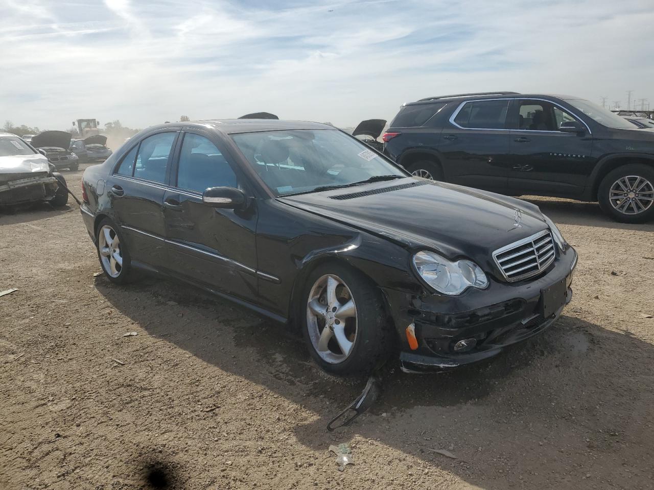 2006 Mercedes-benz C 230 Black vin: WDBRF52H46A904733