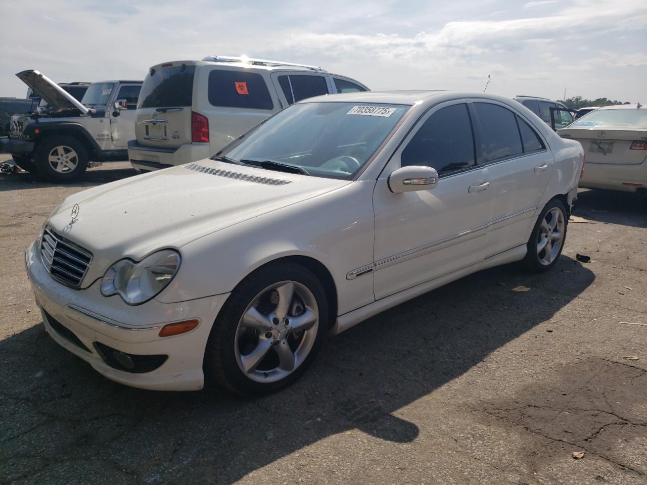 2006 Mercedes-benz C 230 Белый vin: WDBRF52H46A909432