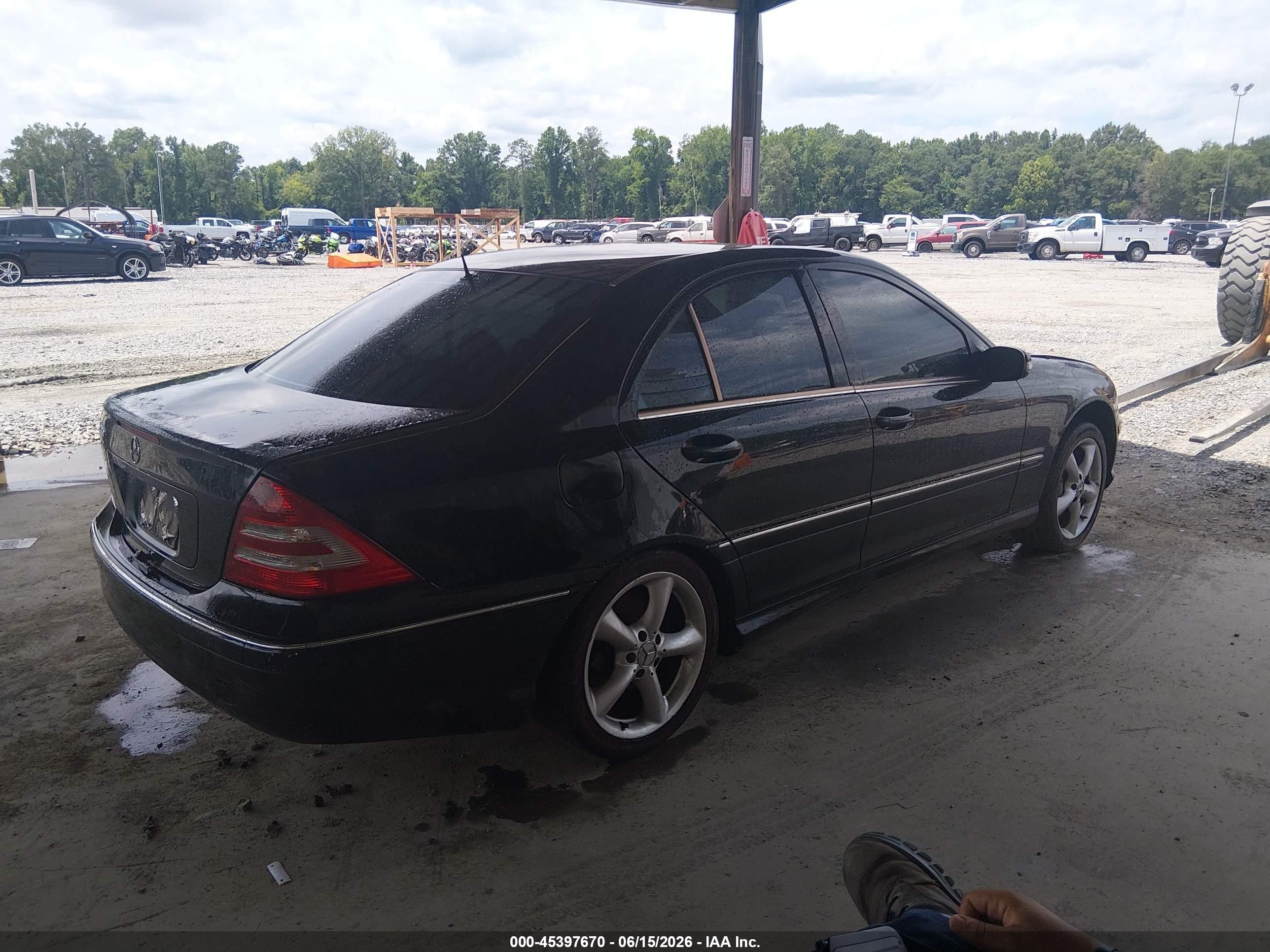 2006 Mercedes-benz C 230 Sport Black vin: WDBRF52H46A911326