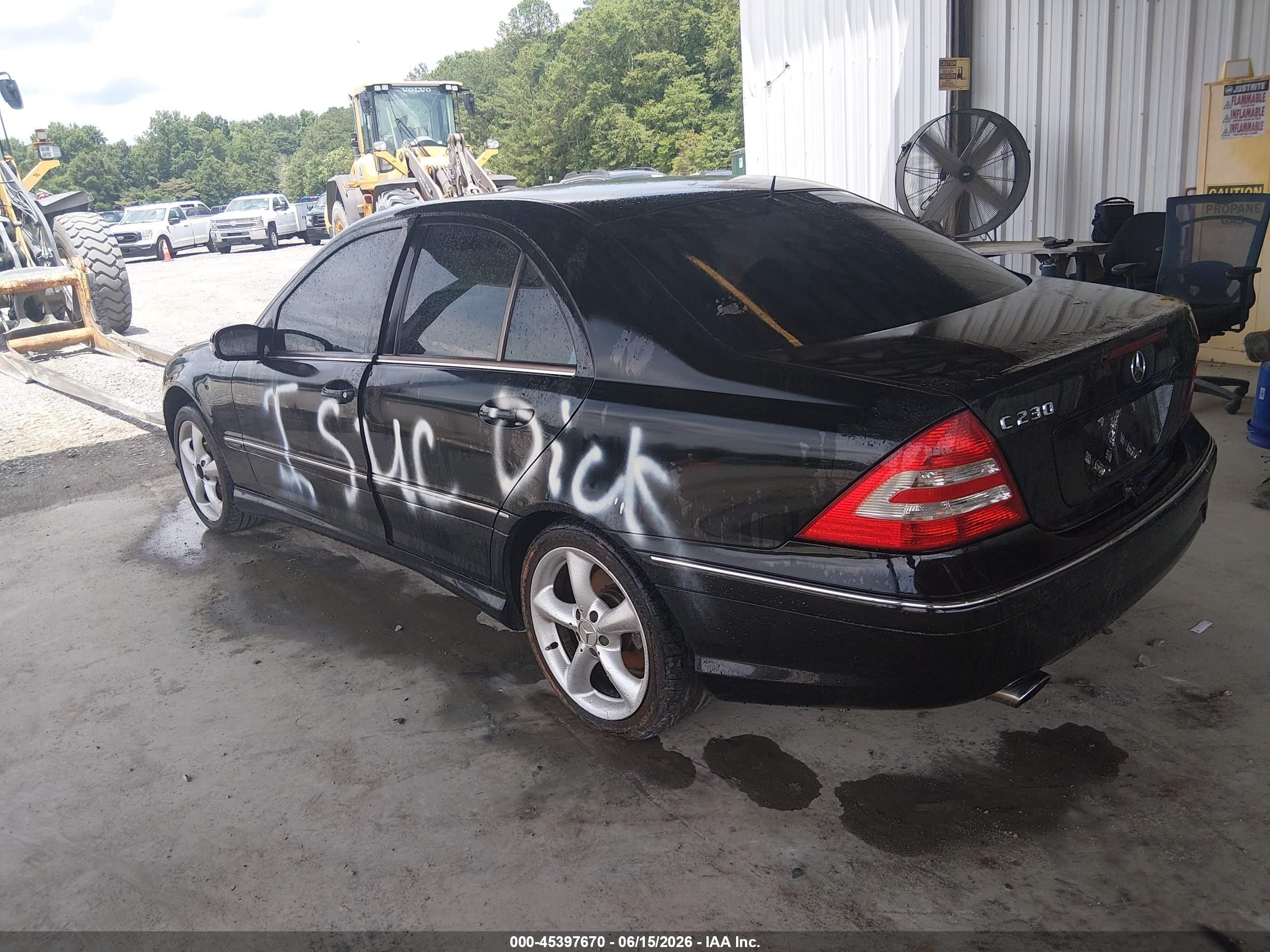 2006 Mercedes-benz C 230 Sport Black vin: WDBRF52H46A911326