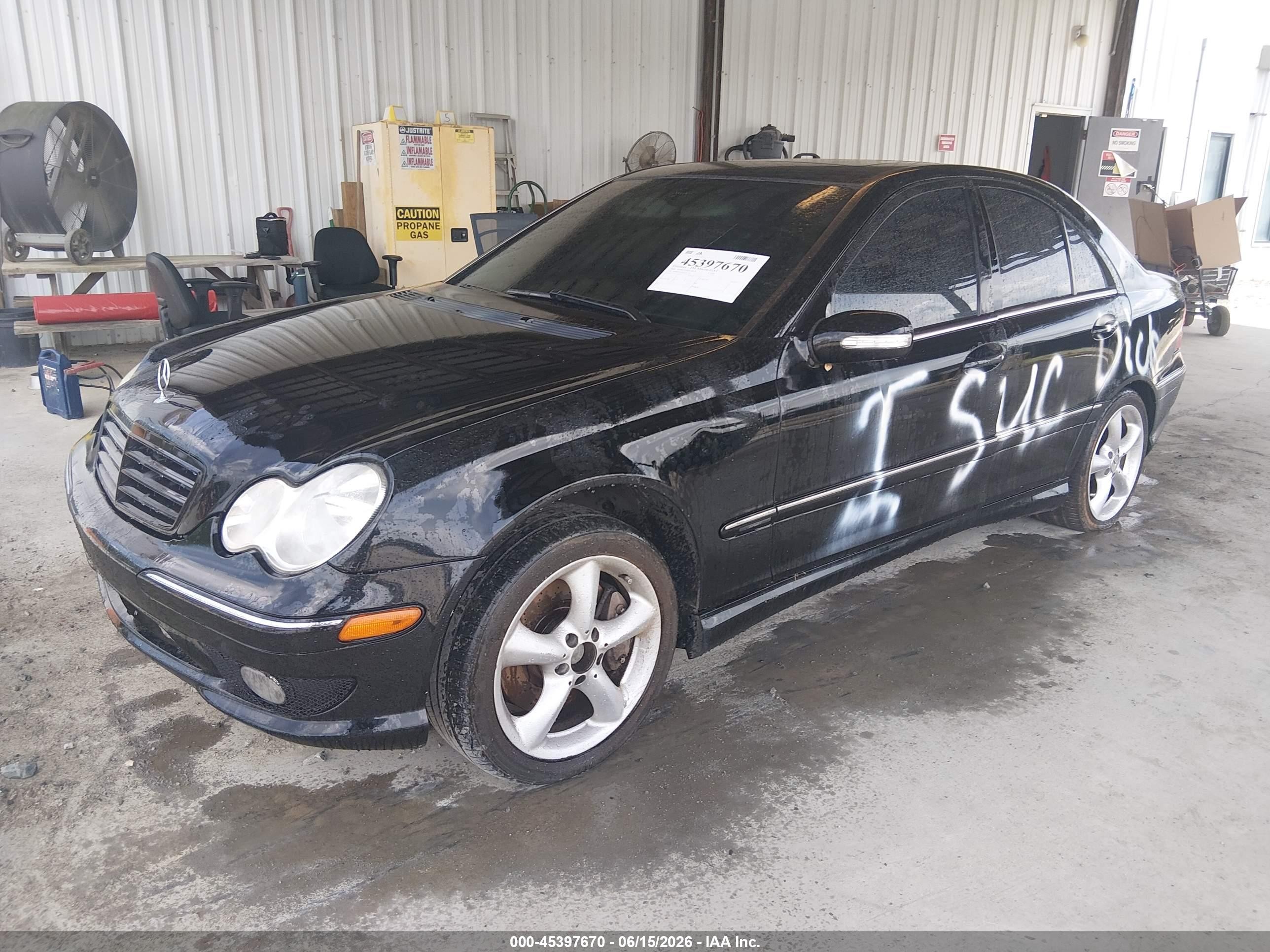 2006 Mercedes-benz C 230 Sport Black vin: WDBRF52H46A911326