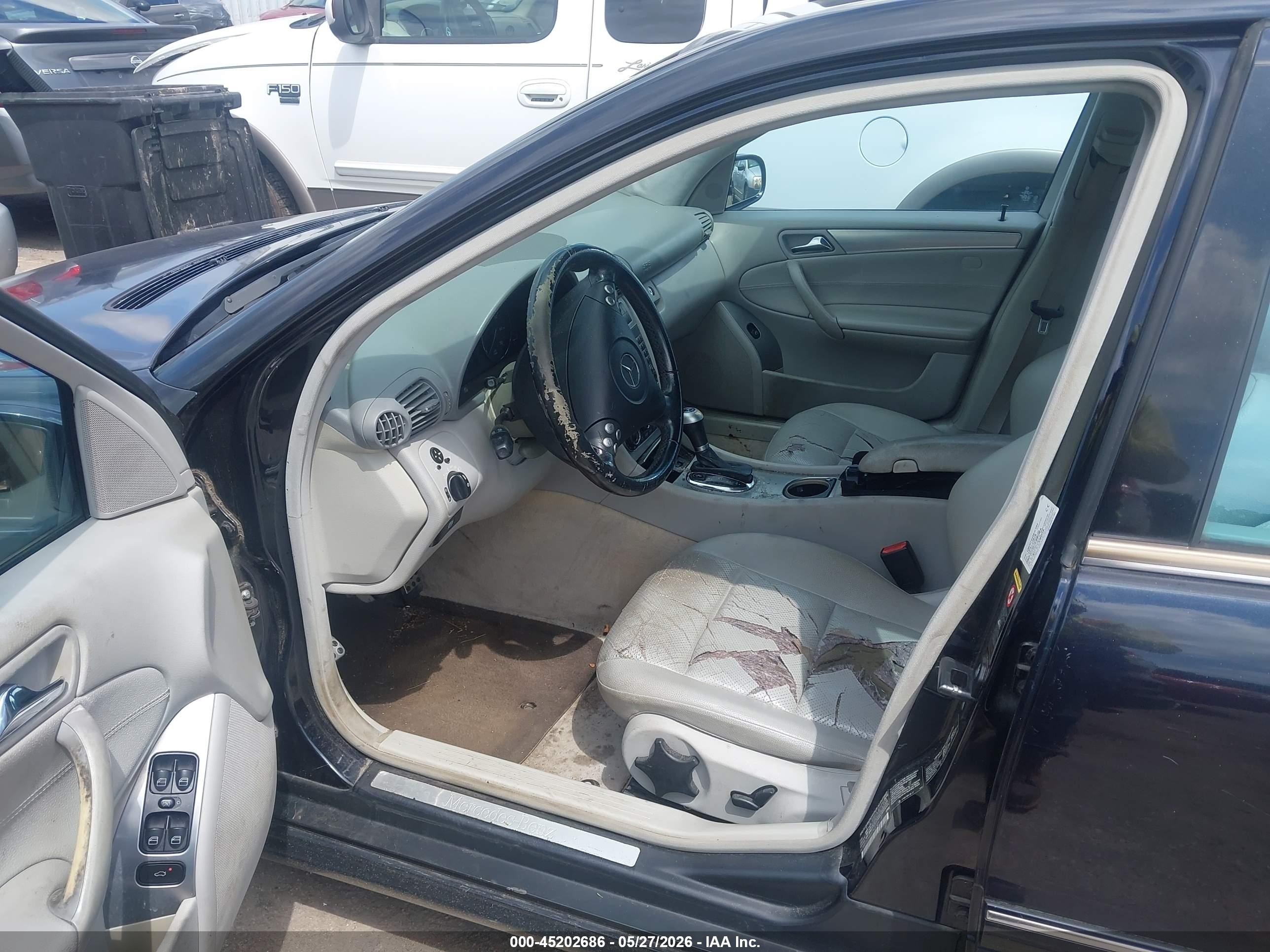2006 Mercedes-benz C-class Sport Black vin: WDBRF52H46F743724