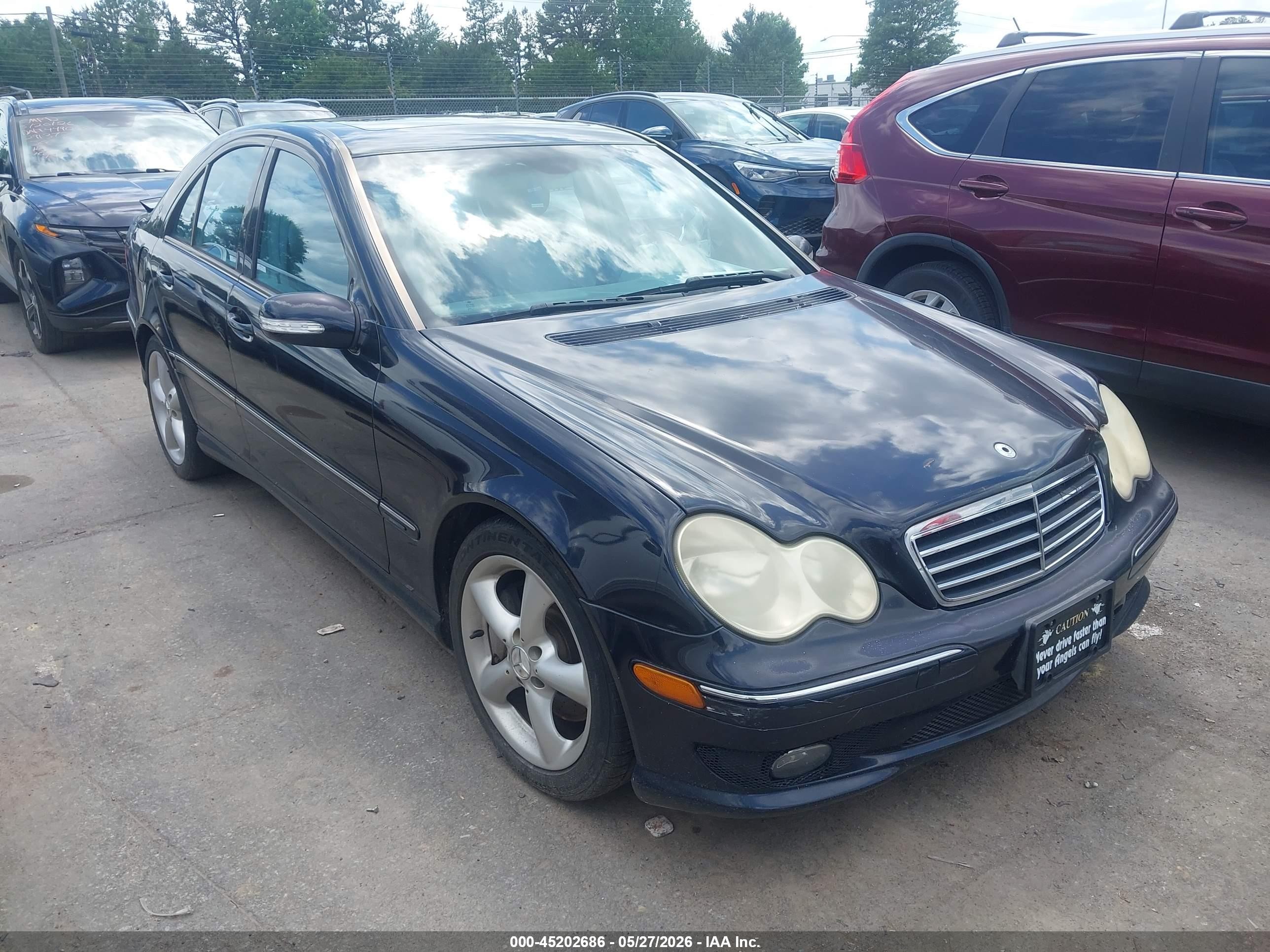2006 Mercedes-benz C-class Sport Black vin: WDBRF52H46F743724