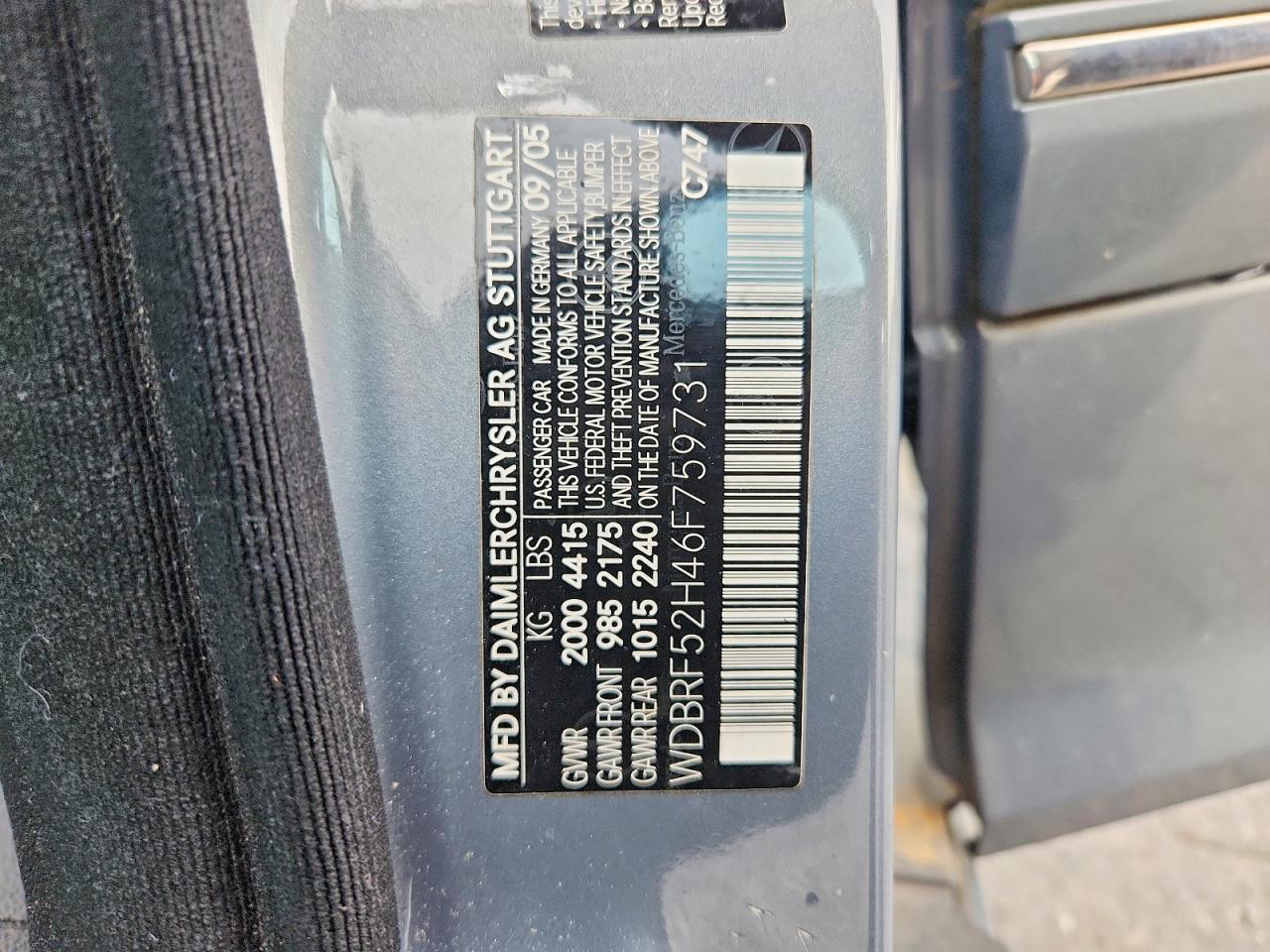 2006 Mercedes-benz C 230 Серебряный vin: WDBRF52H46F759731