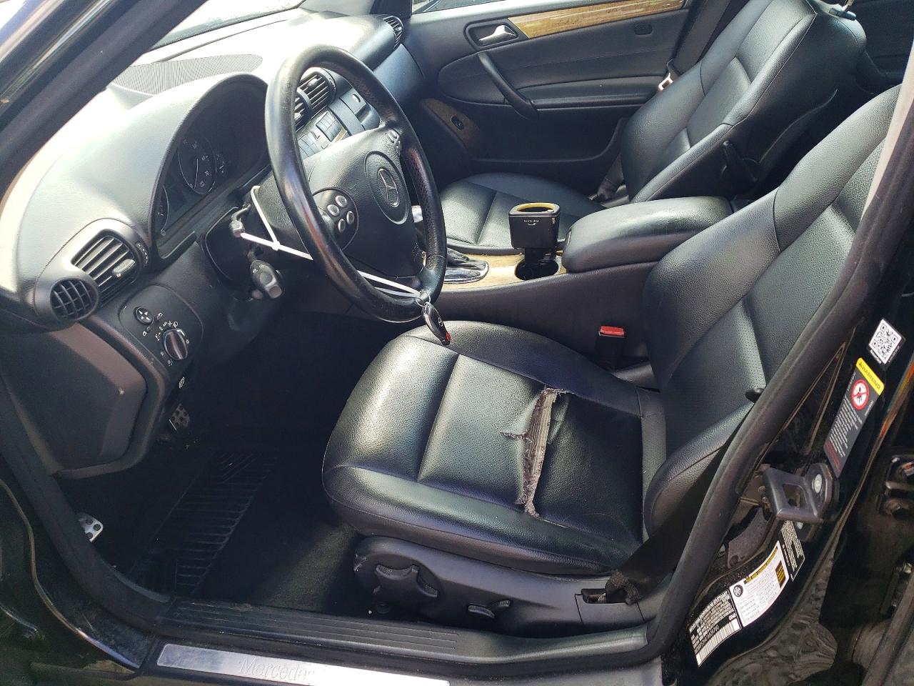 2007 Mercedes-benz C 230 Black vin: WDBRF52H47A939760