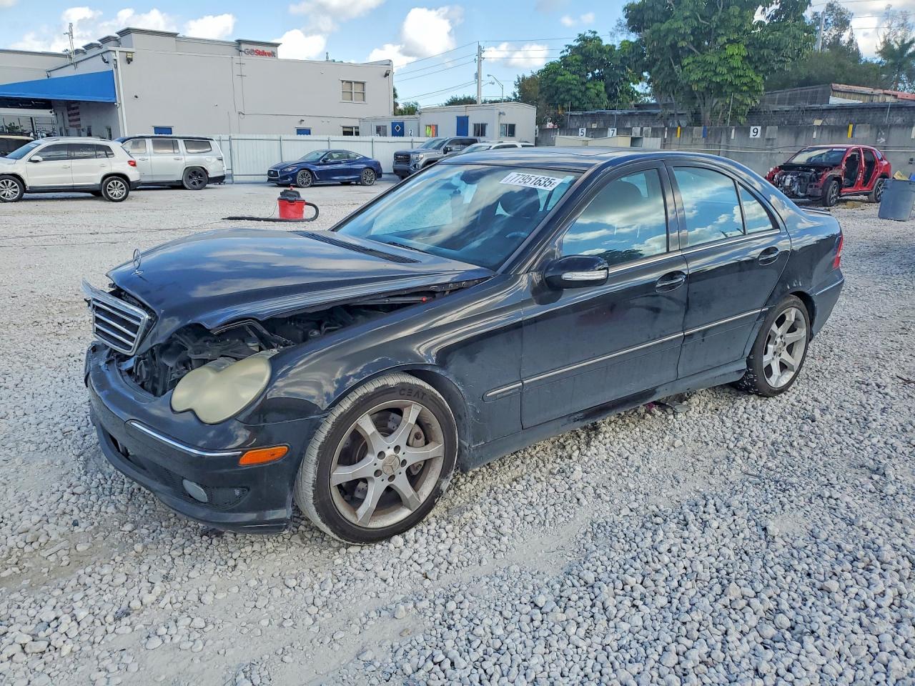 2007 Mercedes-benz C 230 Черный vin: WDBRF52H47A941198