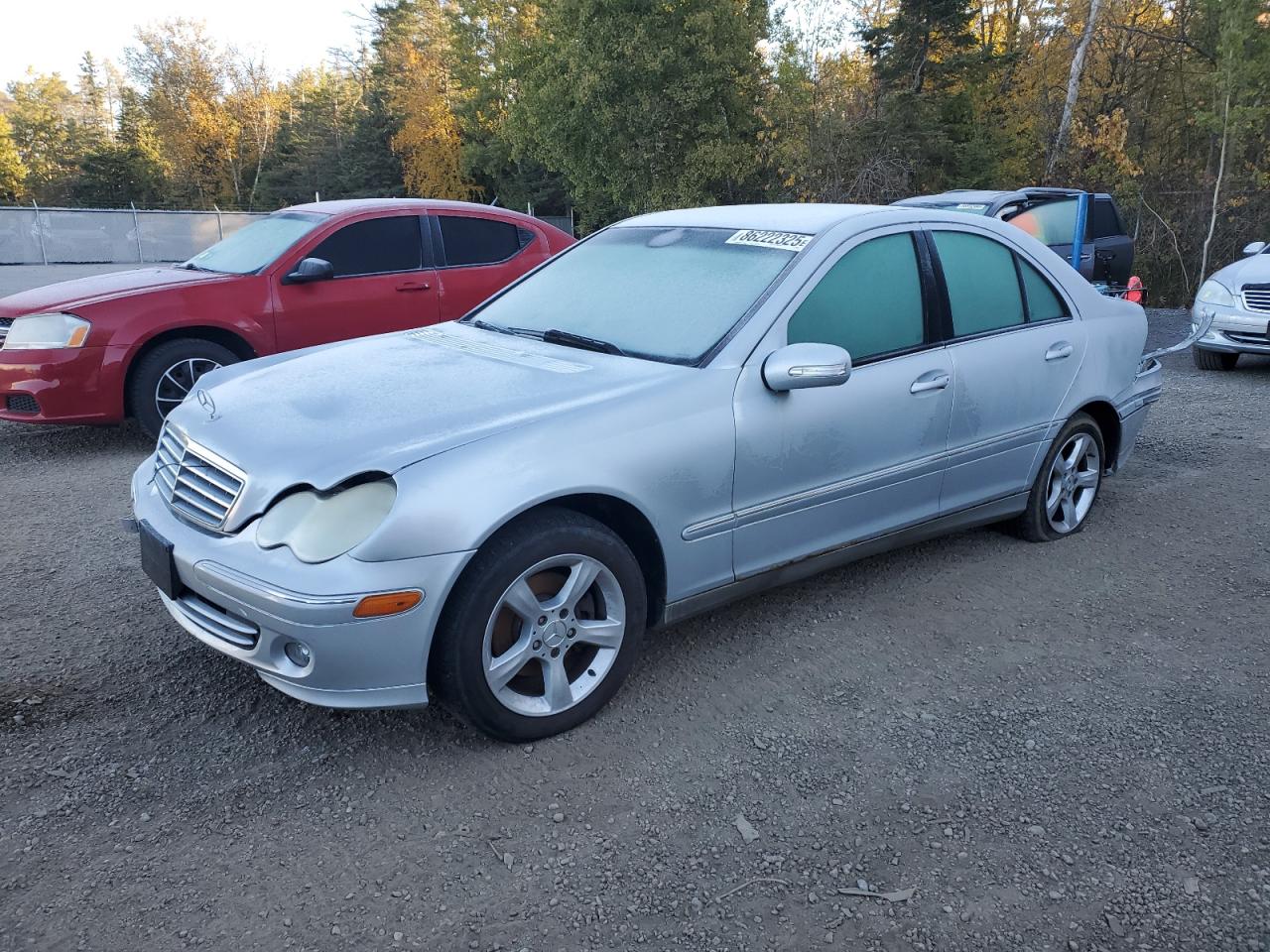 2007 Mercedes-benz C 230 Silver vin: WDBRF52H47F855974