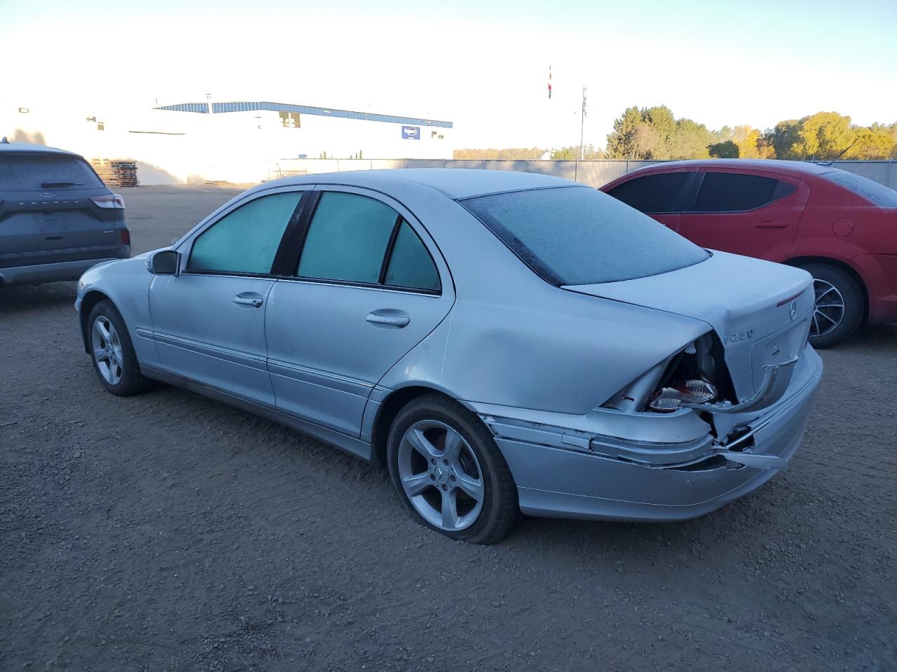 2007 Mercedes-benz C 230 Silver vin: WDBRF52H47F855974