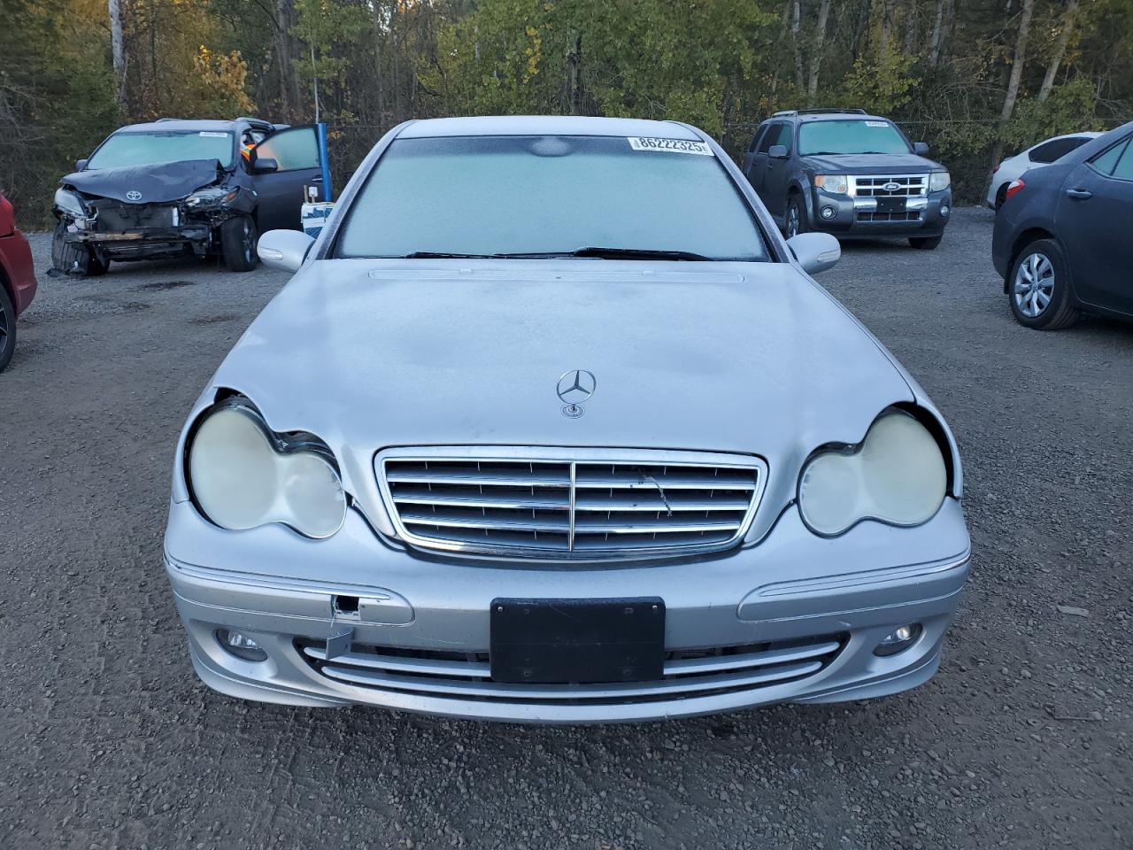 2007 Mercedes-benz C 230 Silver vin: WDBRF52H47F855974