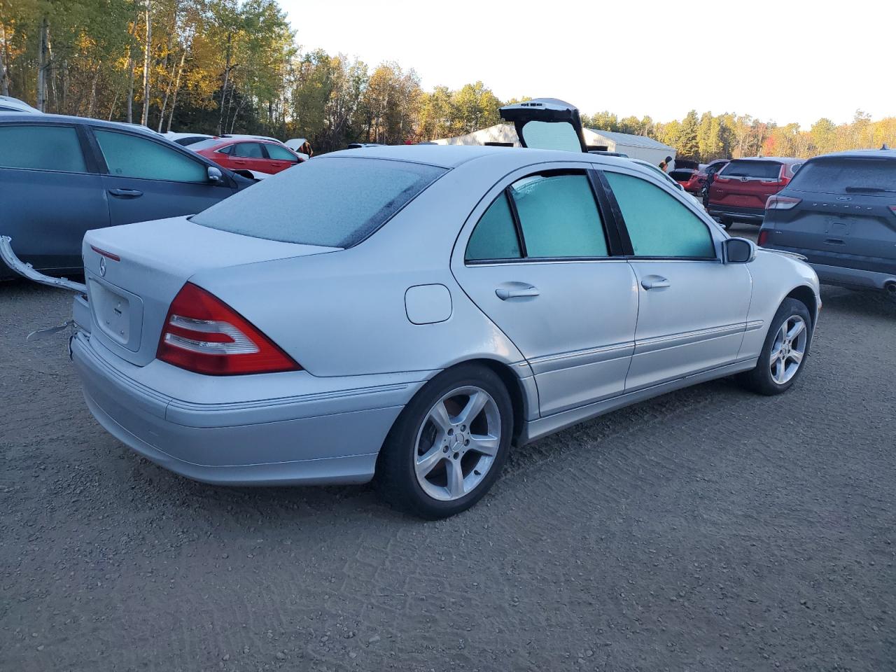2007 Mercedes-benz C 230 Silver vin: WDBRF52H47F855974
