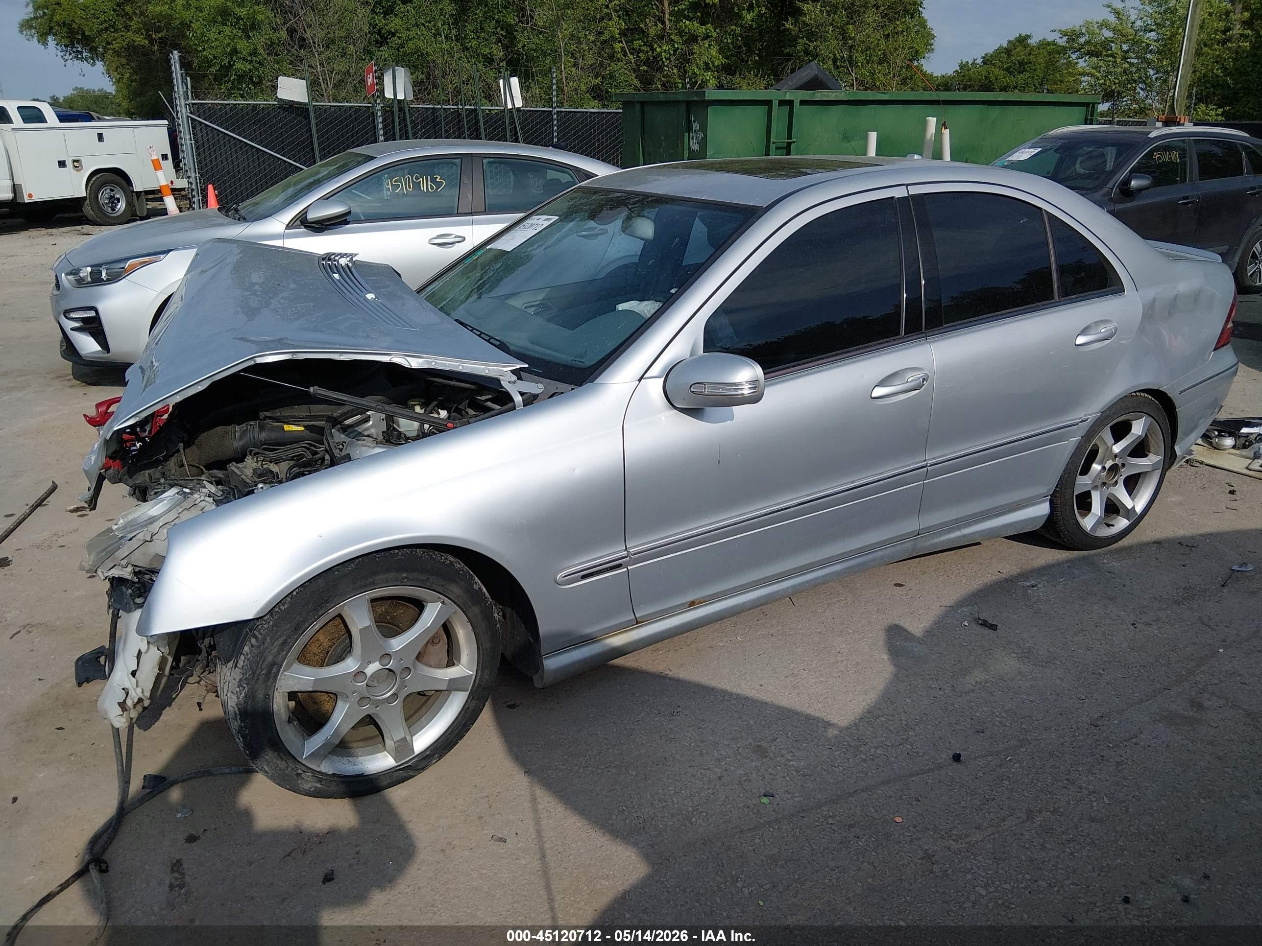 2007 Mercedes-benz C 230 Sport Silver vin: WDBRF52H47F877747