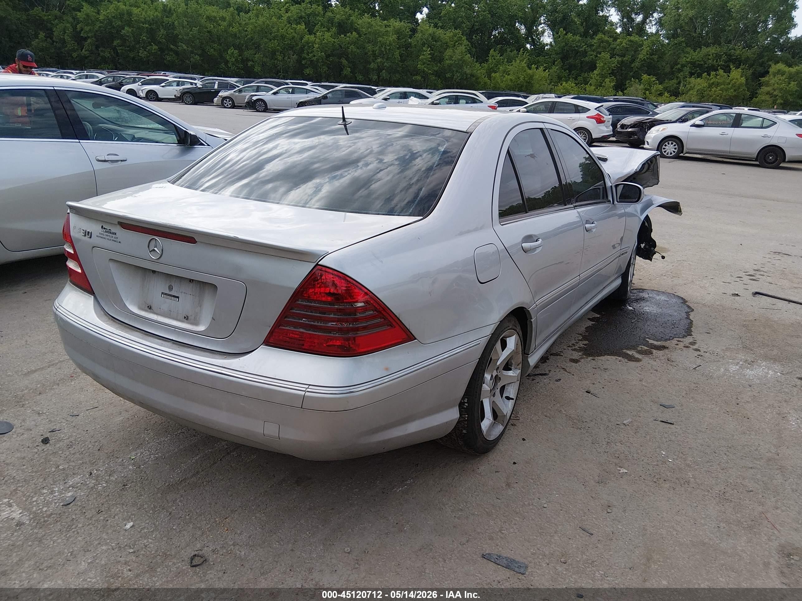 2007 Mercedes-benz C 230 Sport Silver vin: WDBRF52H47F877747