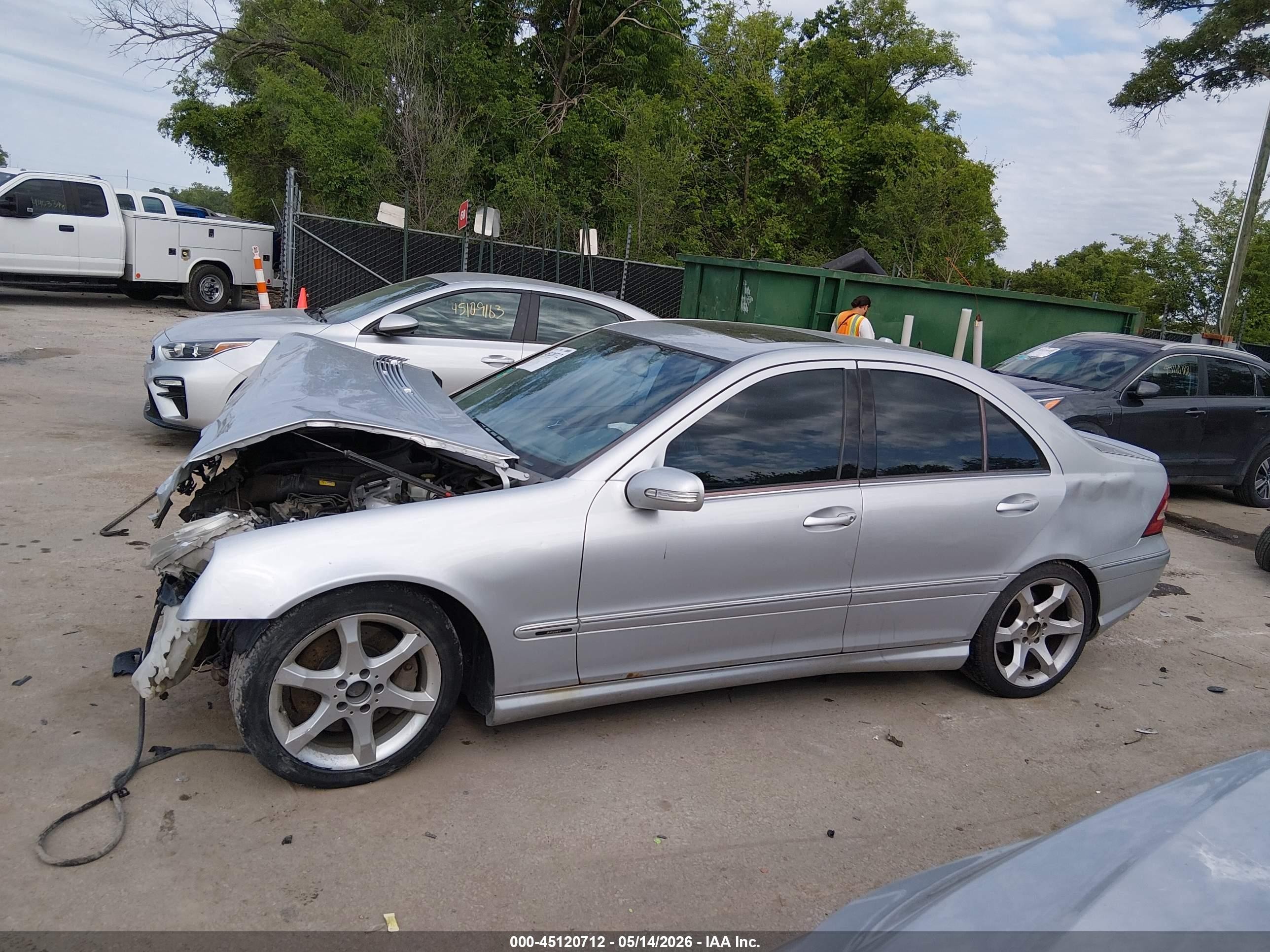 2007 Mercedes-benz C 230 Sport Silver vin: WDBRF52H47F877747