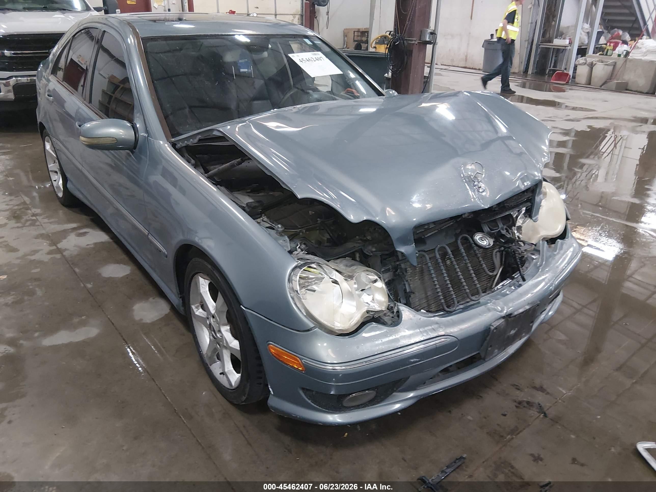 2007 Mercedes-benz C 230 Sport Light Blue vin: WDBRF52H47F910018